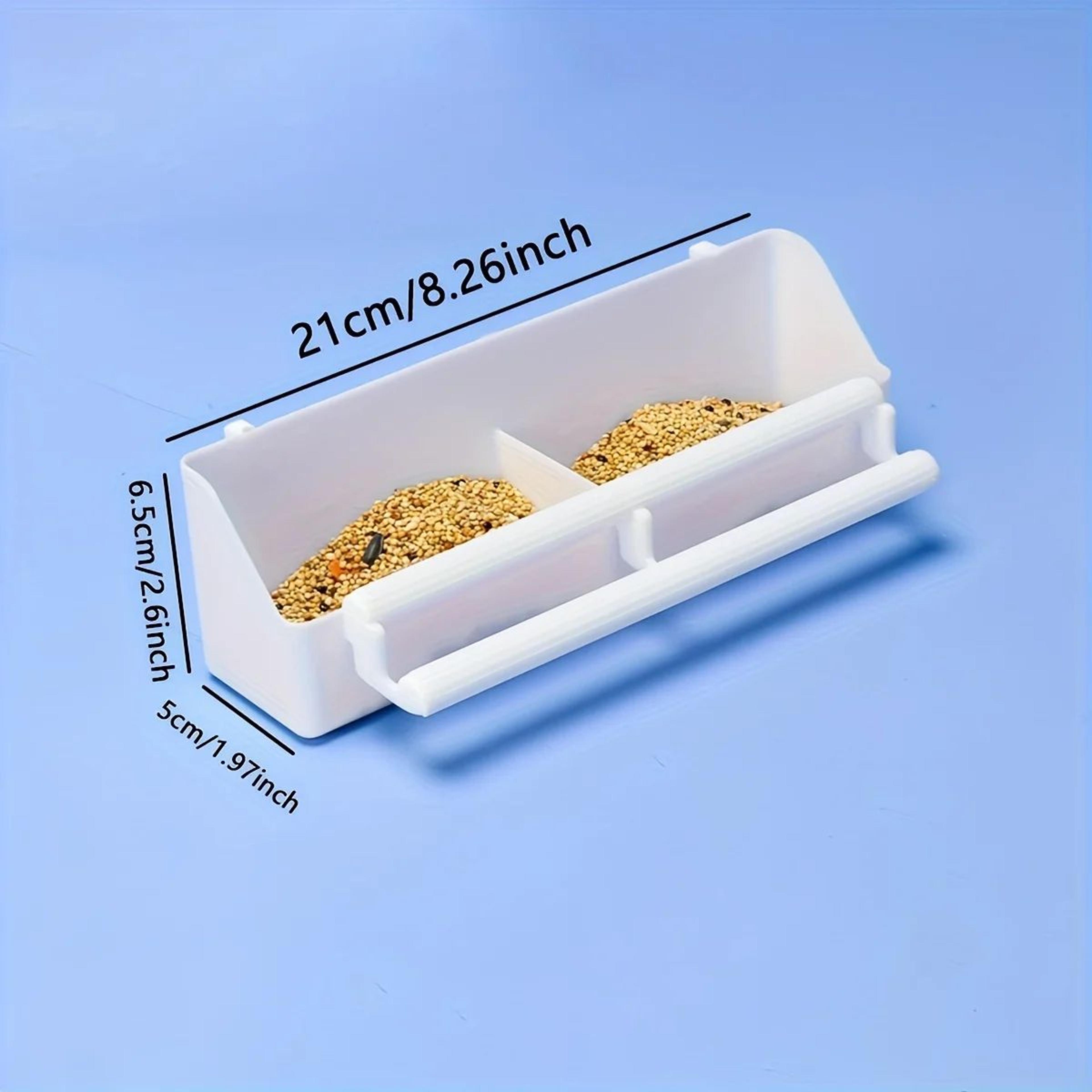 Portable Double Compartment Hanging Bird Feeder For Cage Food And Water 3