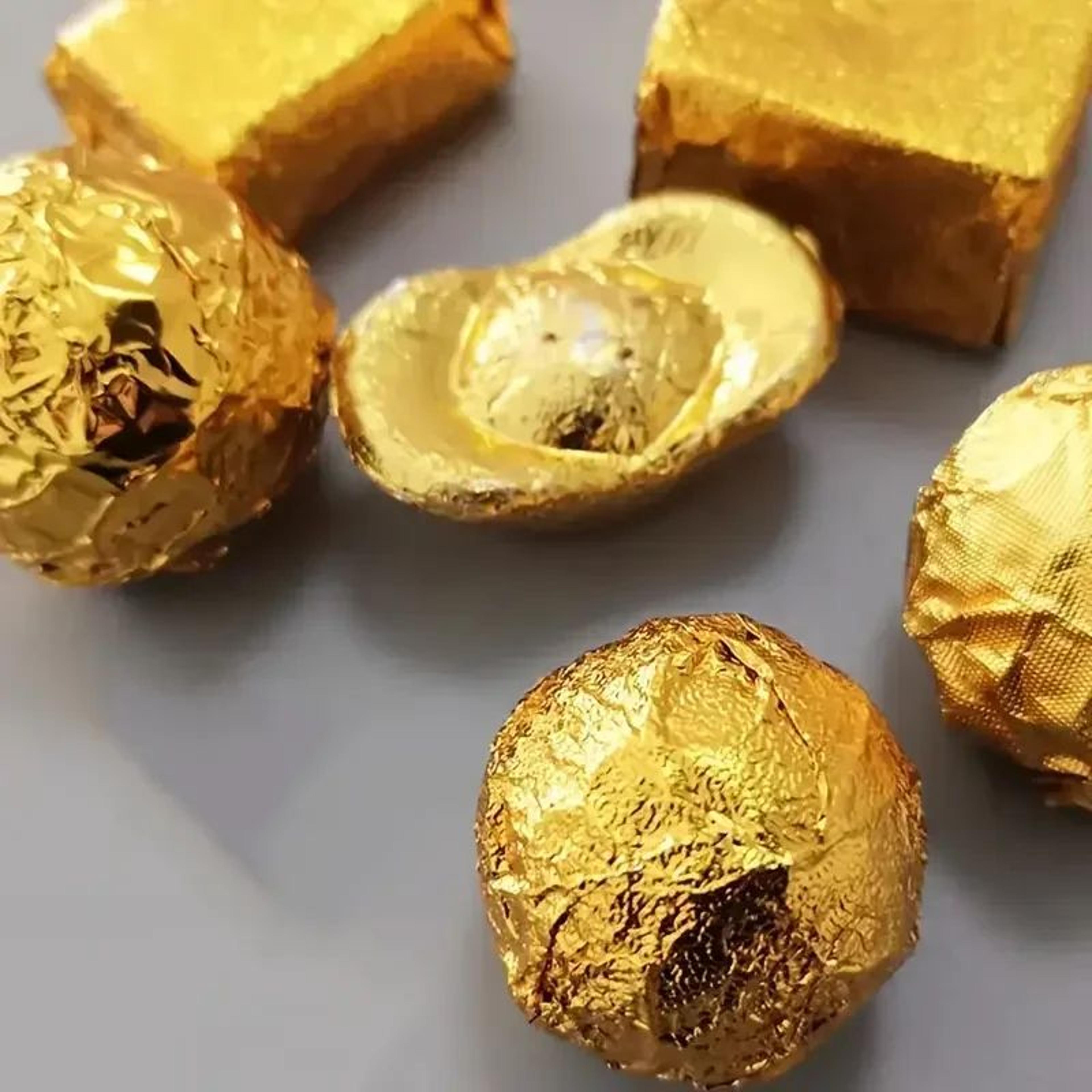 100 Piece Gold Foil Candy Wrapping Sheets For Chocolates And Wedding Favors 5