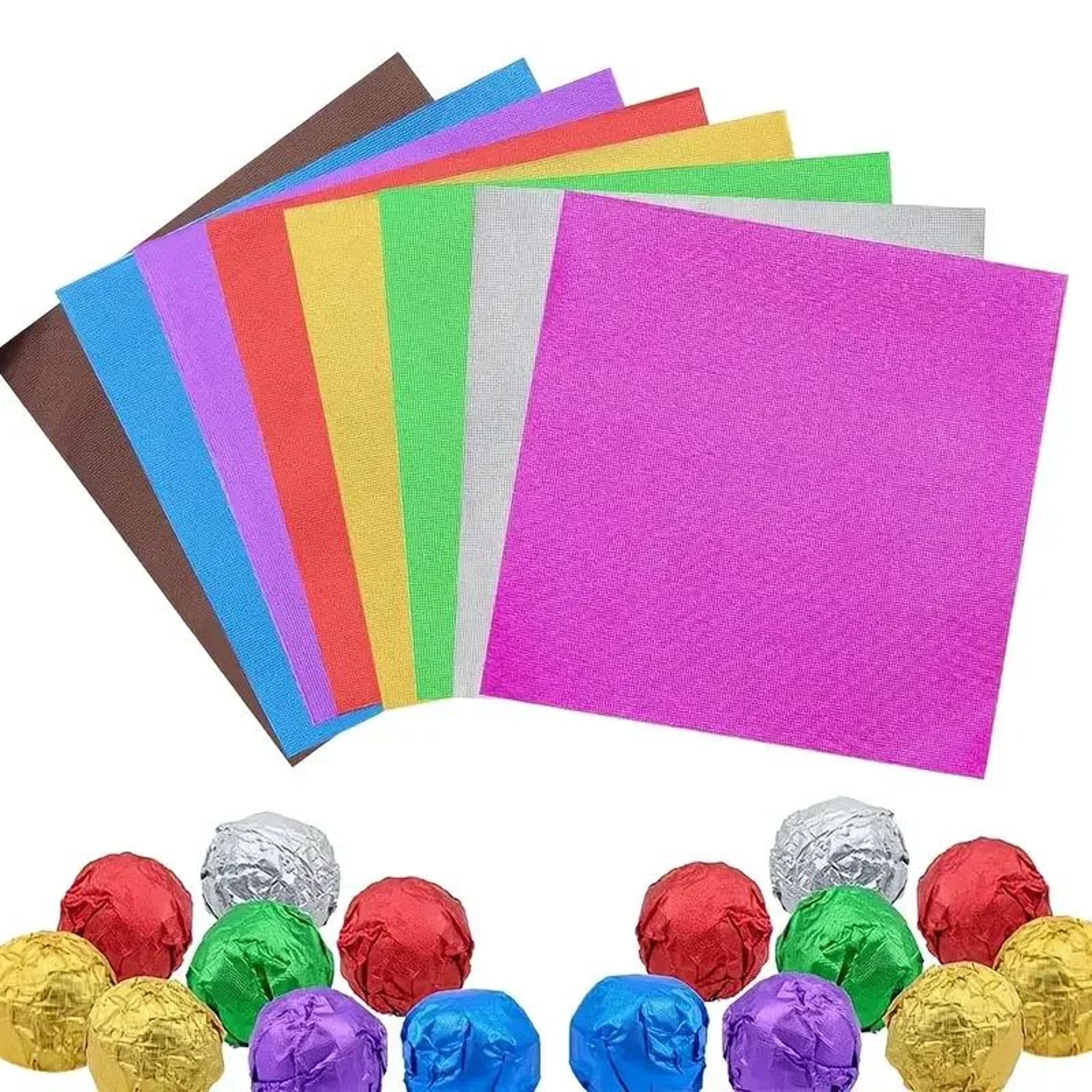 100 Piece Gold Foil Candy Wrapping Sheets For Chocolates And Wedding Favors 1