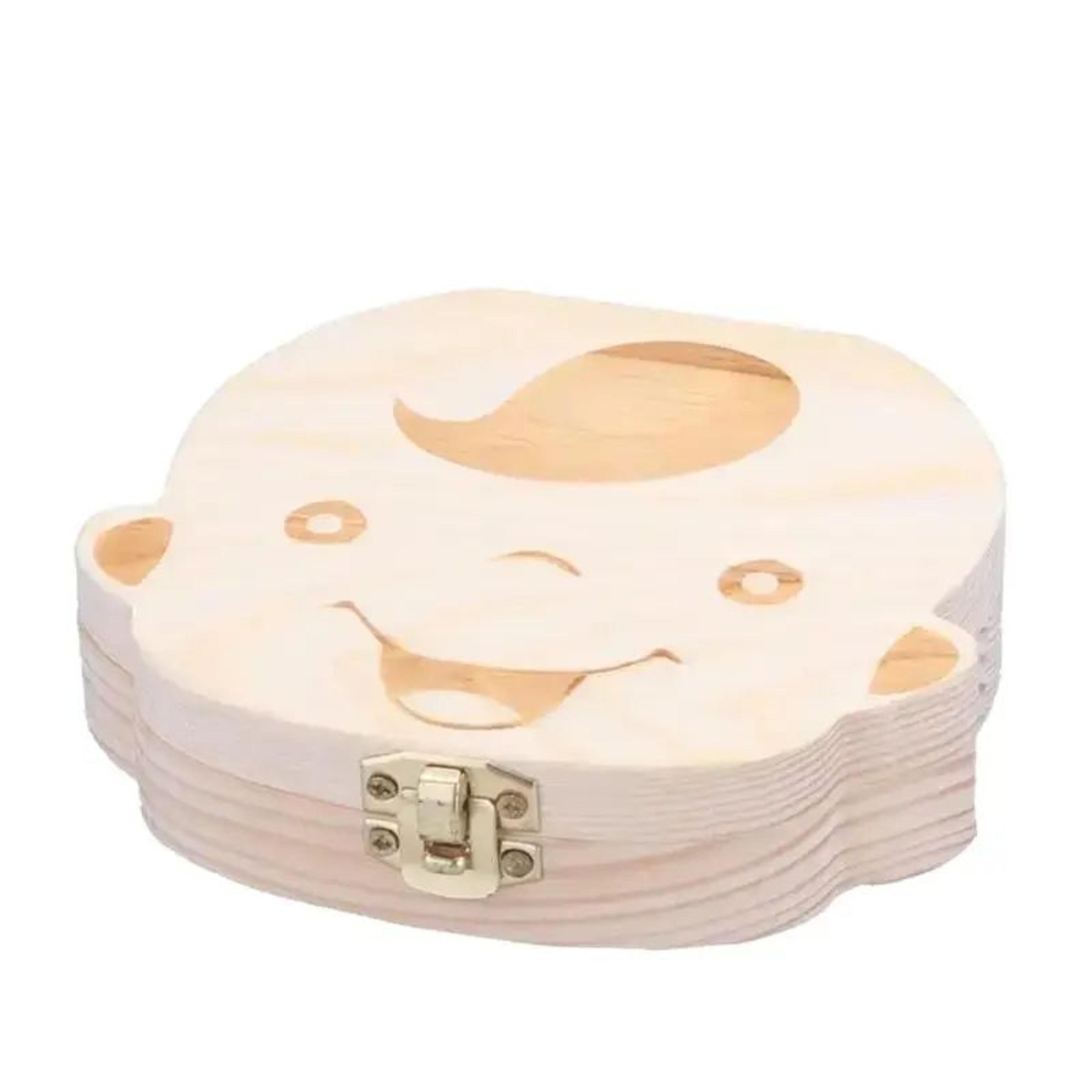 Wooden Baby Tooth Keepsake Box With Spanish Labels For Boys And Girls 6