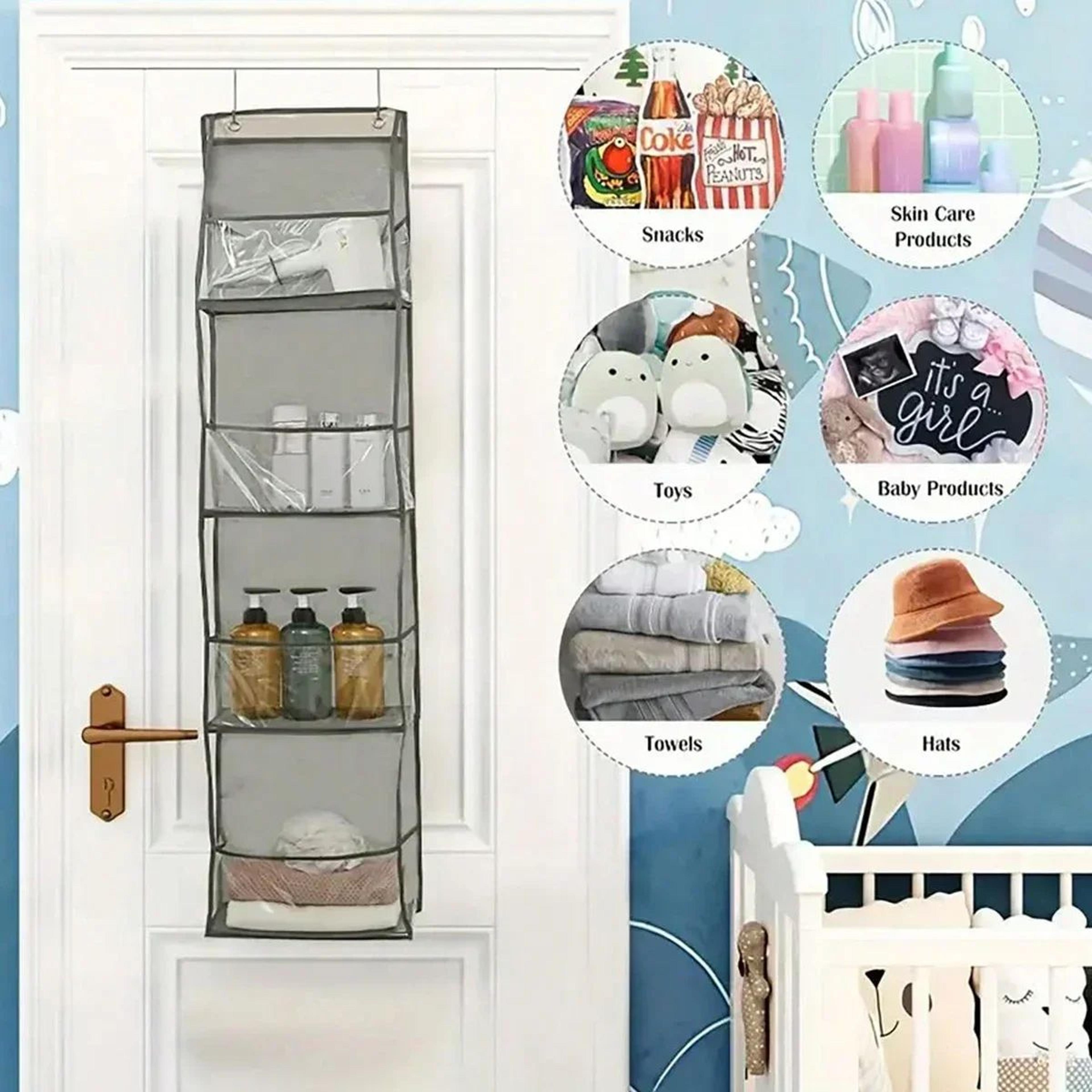 4 Or 6 Tier Hanging Fabric Door Organizer For Clothes And Toys 2