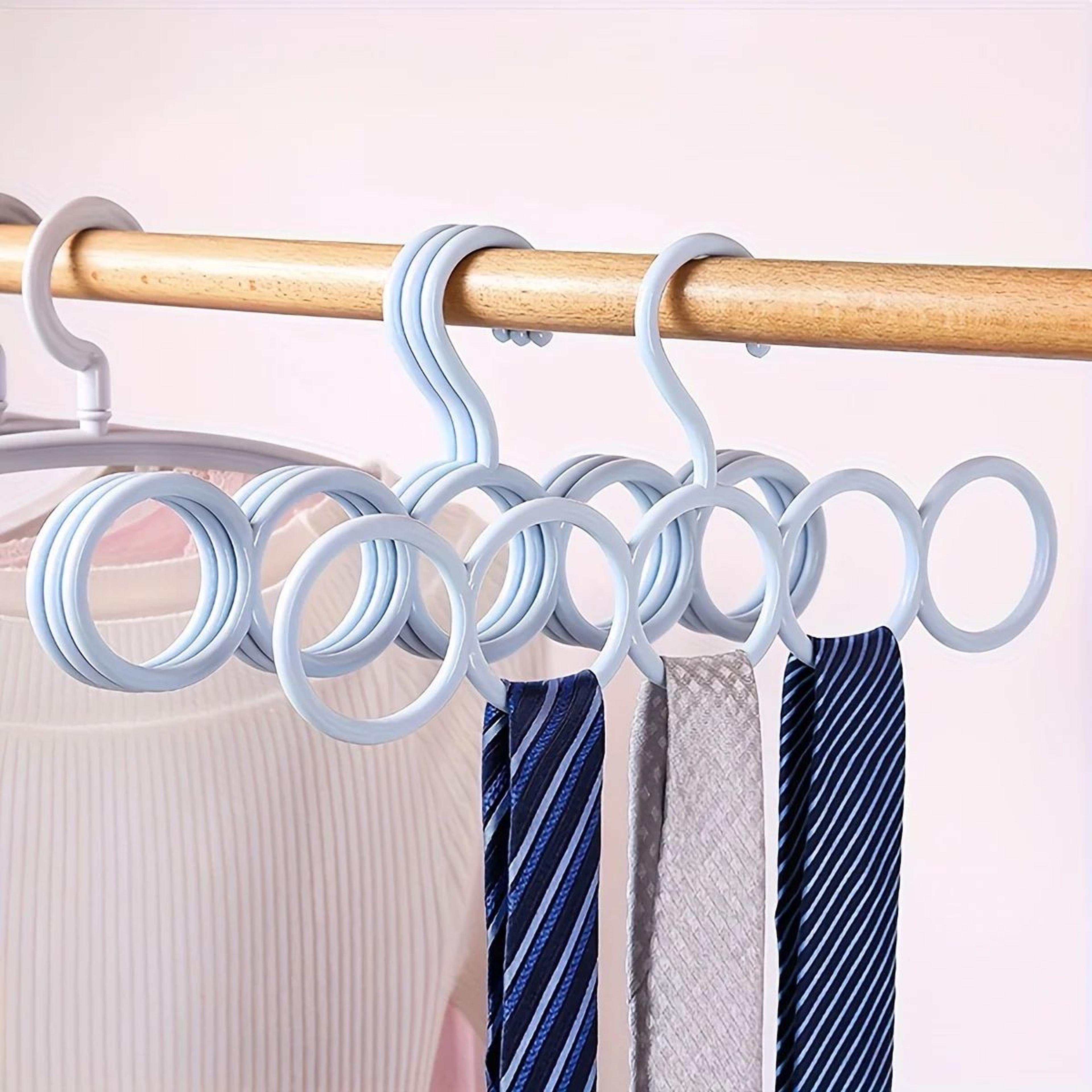 Five Ring Scarf And Clothing Storage Hanger For Closet Organization 2
