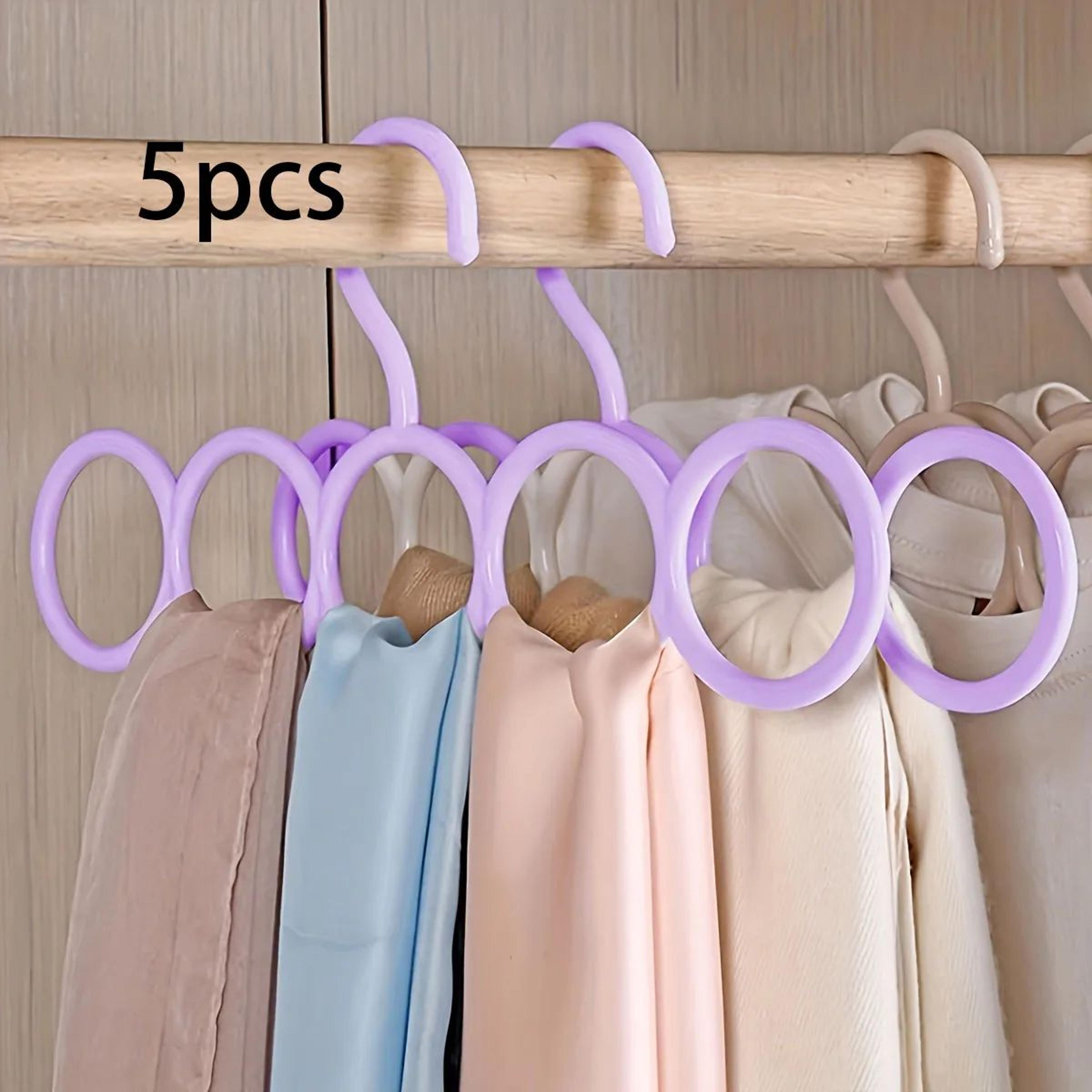 Five Ring Scarf And Clothing Storage Hanger For Closet Organization 9