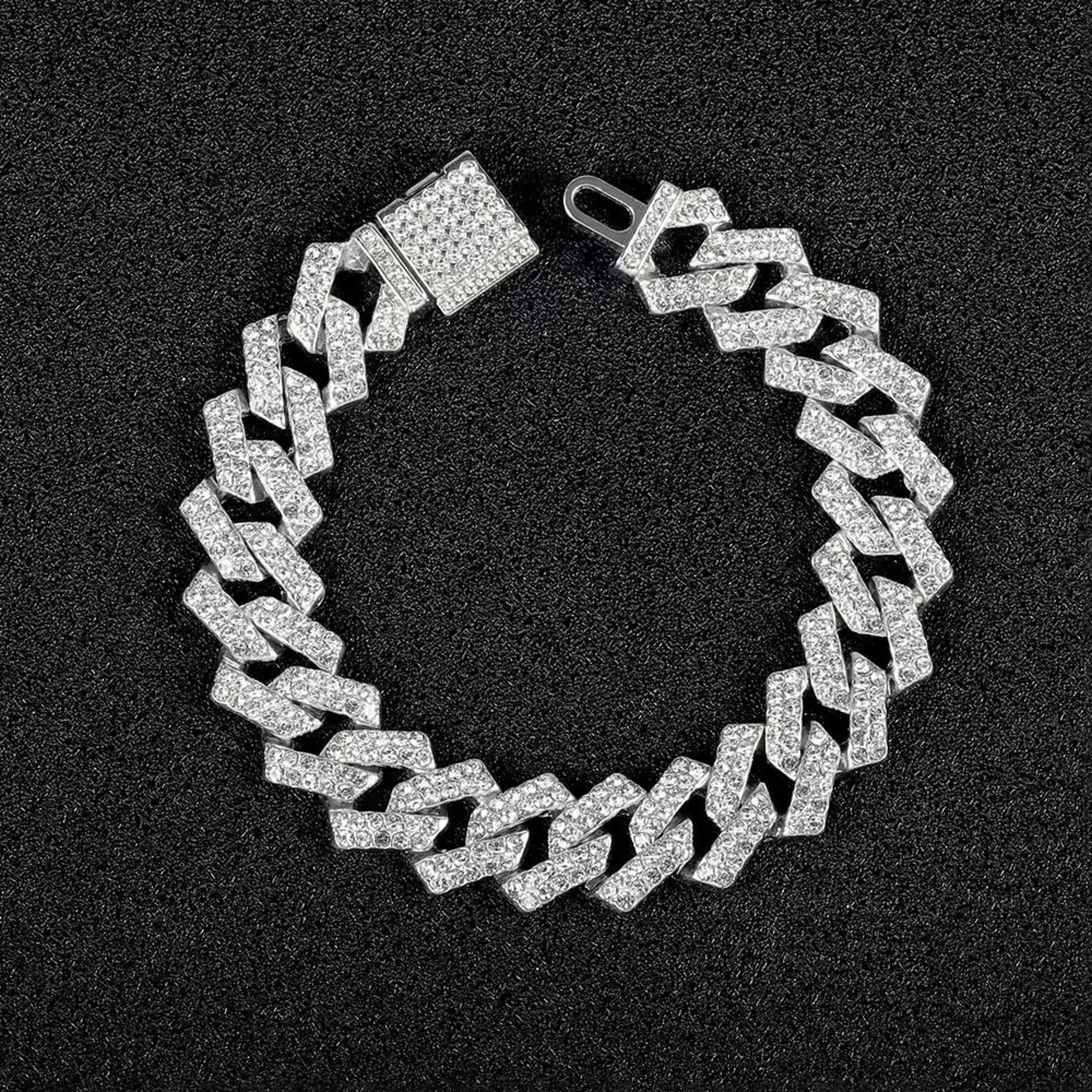 16mm Iced Out Miami Cuban Link Necklace And Bracelet Set 8