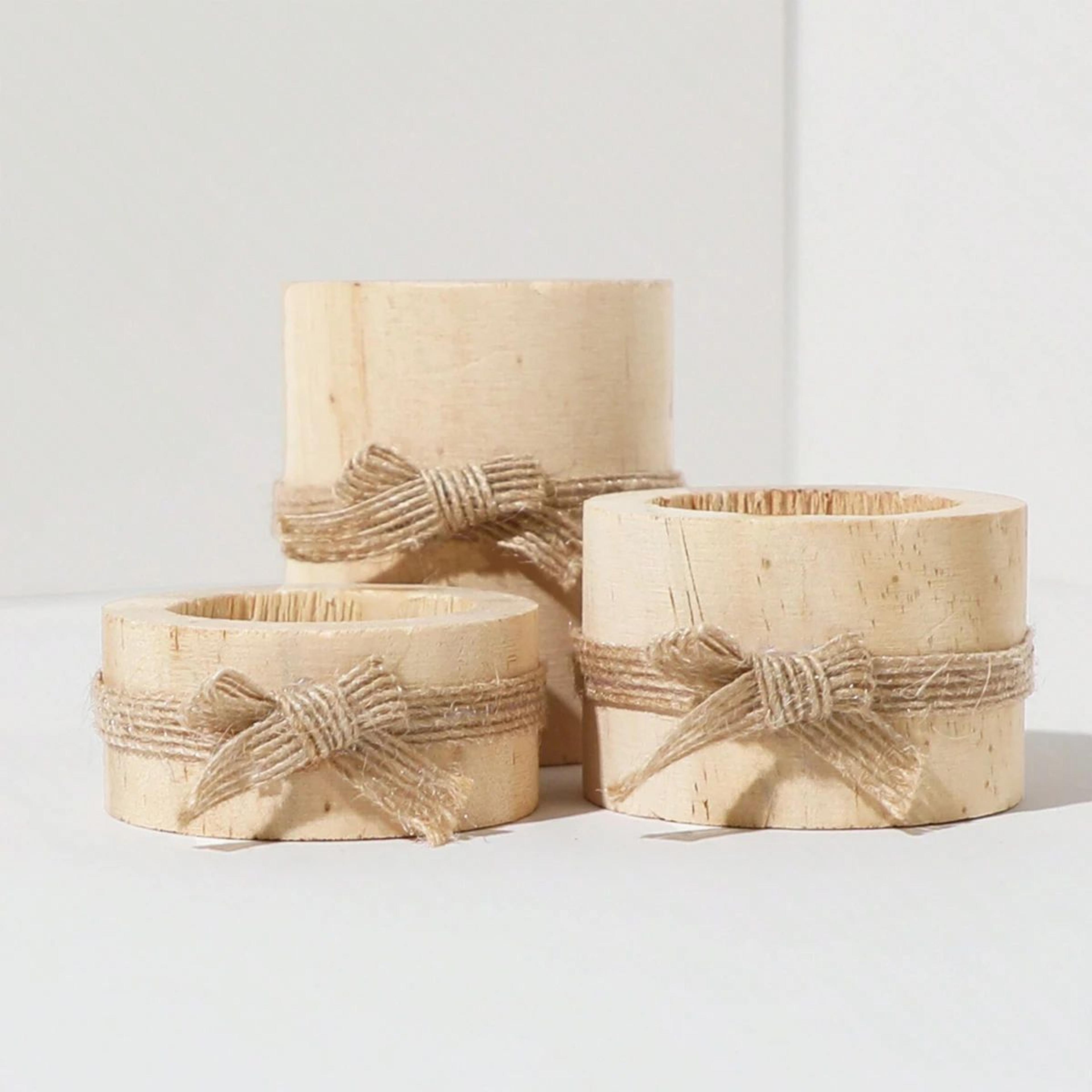 Wooden Tea Light Holder For Wedding And Birthday Table Decor 4
