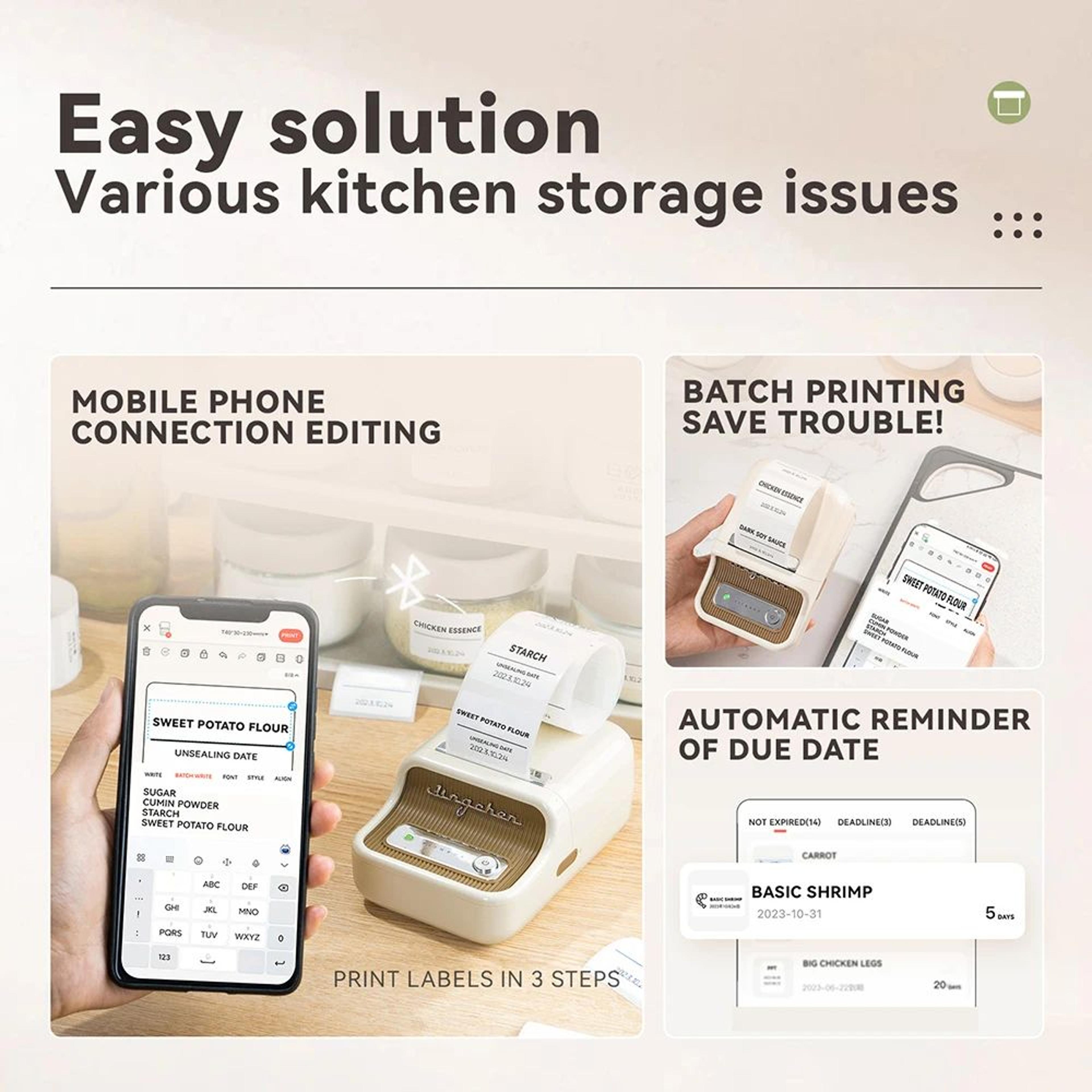 NIIMBOT B1 B21 Bluetooth Label Maker With Freezer Labels For Food Storage 2