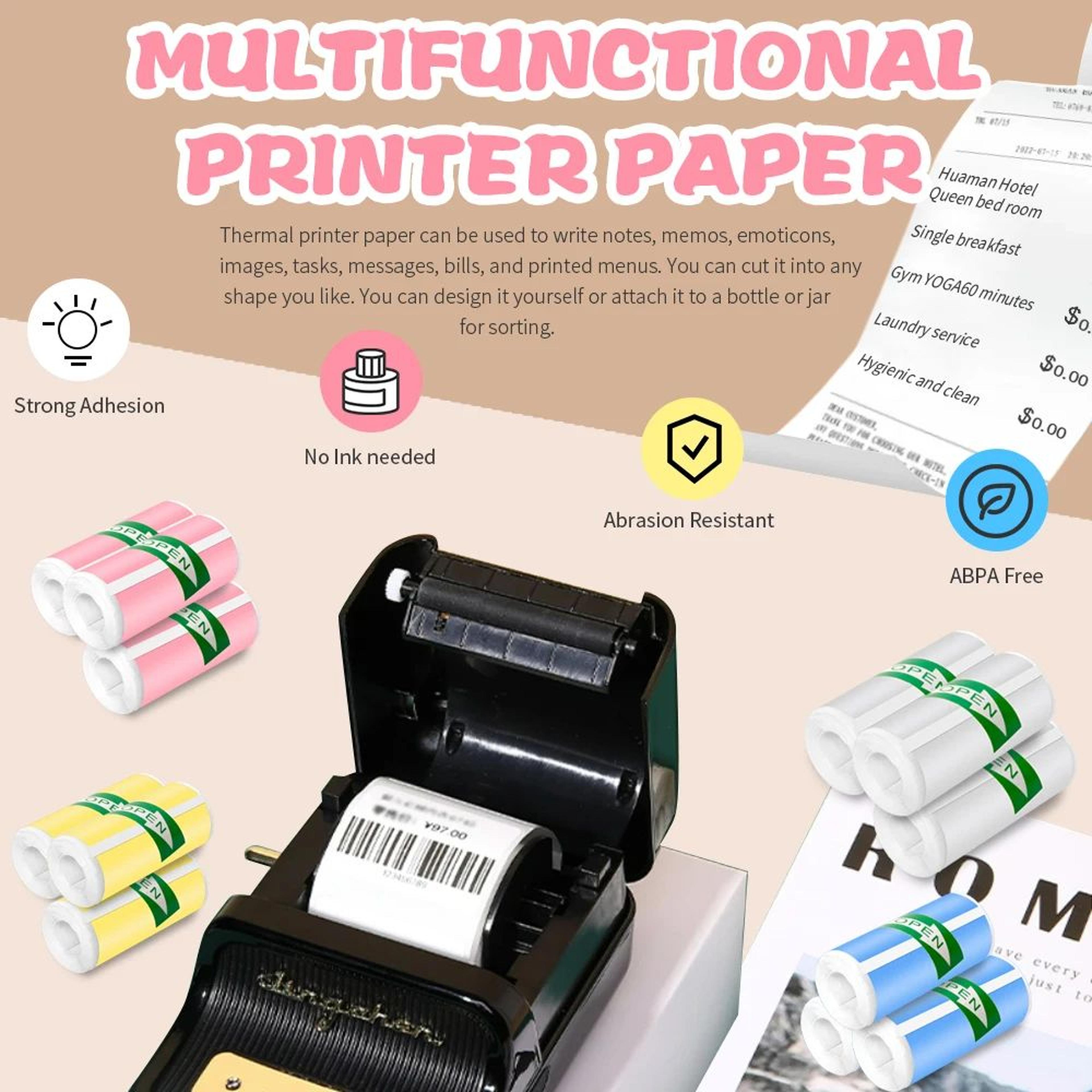 Self Adhesive Thermal Paper Rolls For Mini Photo And Label Printers 5