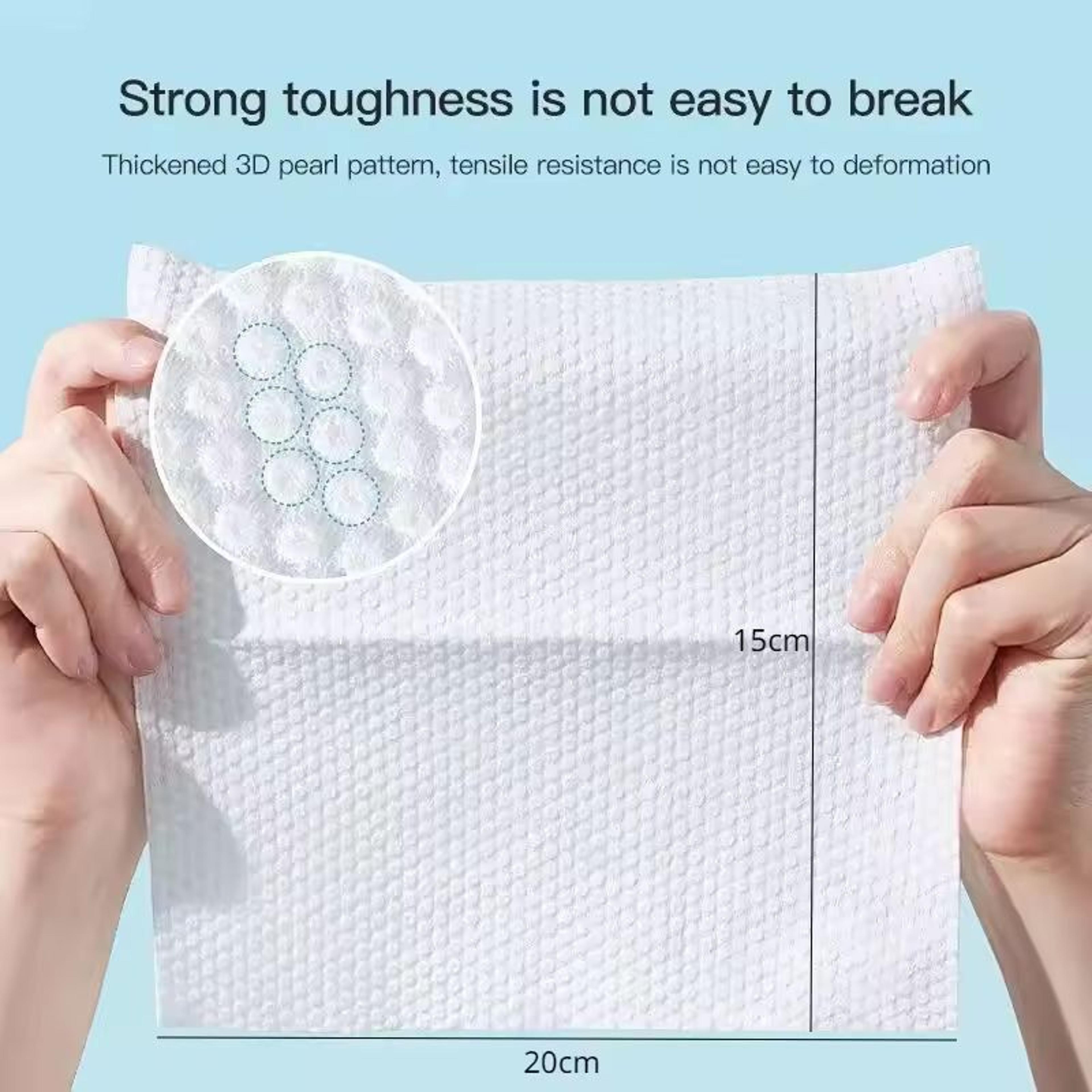 Soft Cotton Disposable Face Towels  50100 Pack Gentle Hygienic Dry Rags For Face  Bathroom Use 2