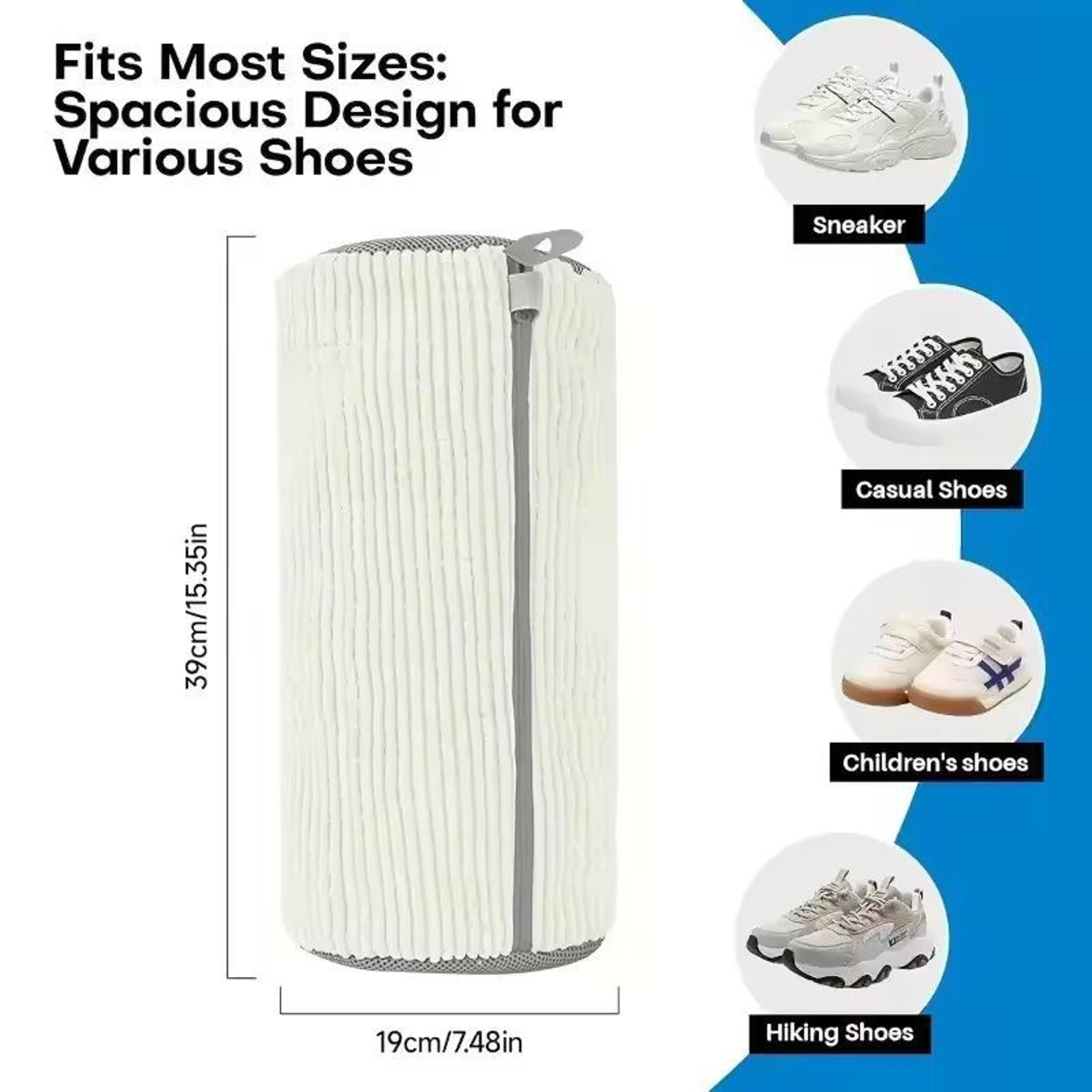 reusable sneaker wash & storage bag set - machine-washable shoe laundry bags with dust covers