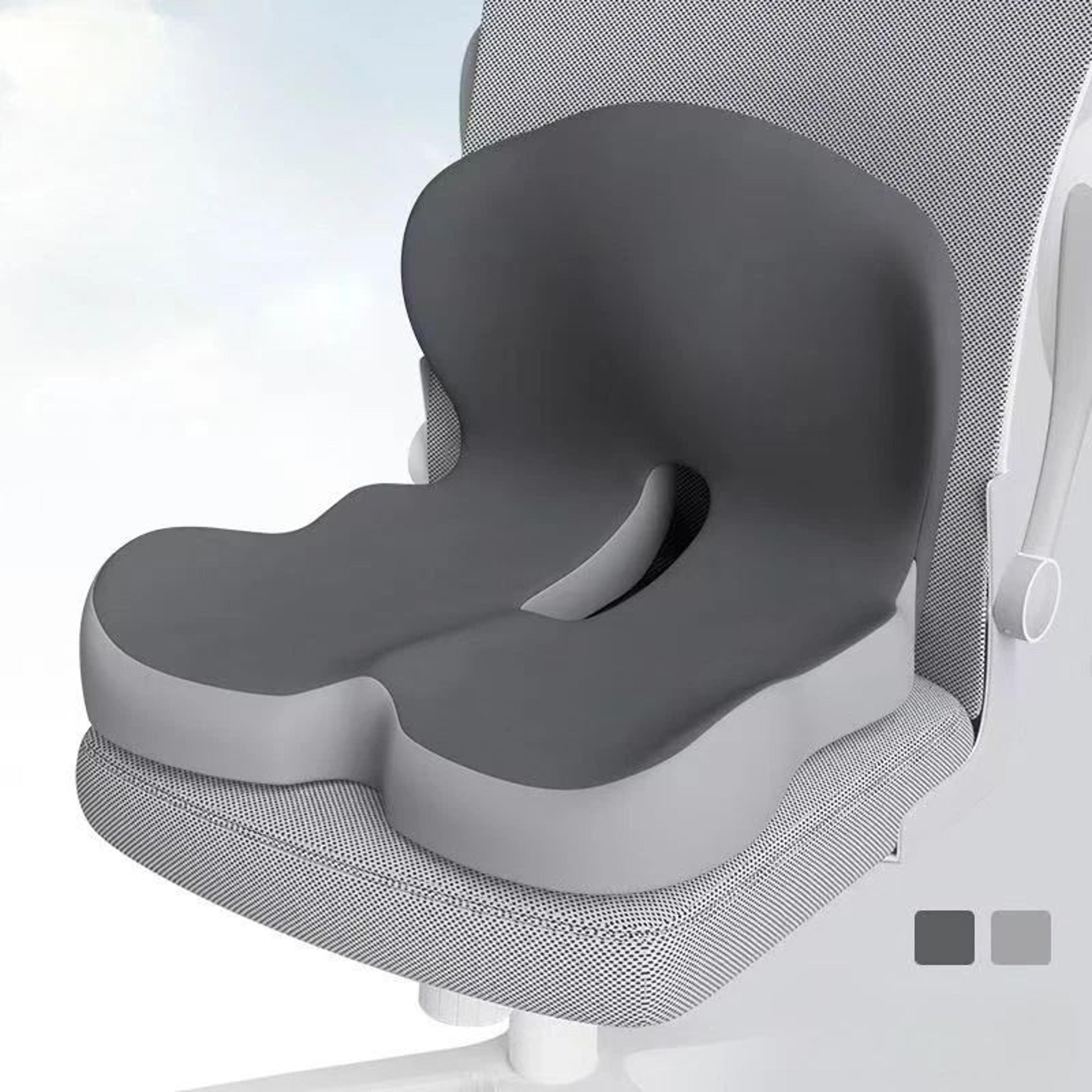Premium Ergonomic Seat Cushion With Back Support  AllDay Comfort Pad For Office Chairs  Work From H 8