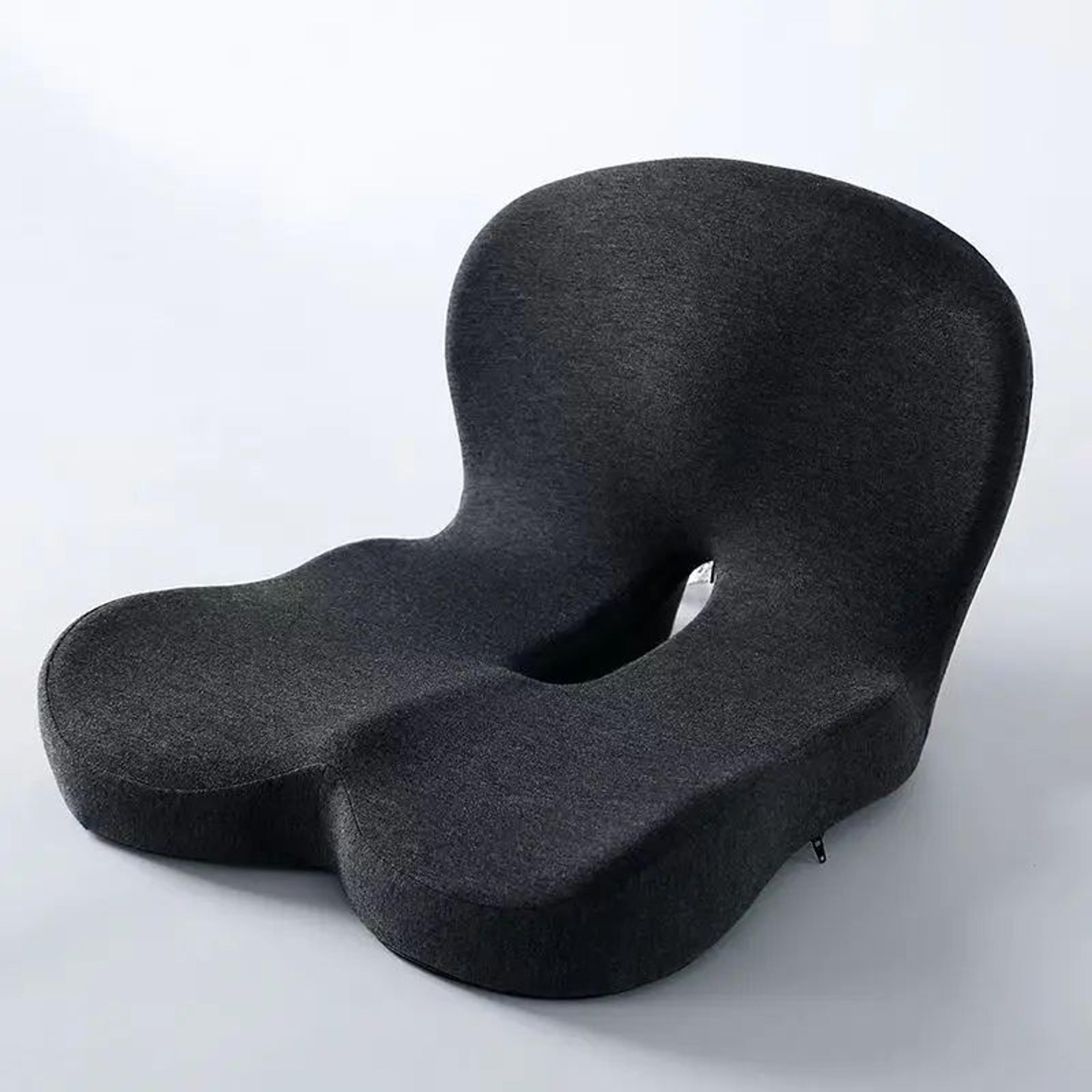 Premium Ergonomic Seat Cushion With Back Support  AllDay Comfort Pad For Office Chairs  Work From H 6