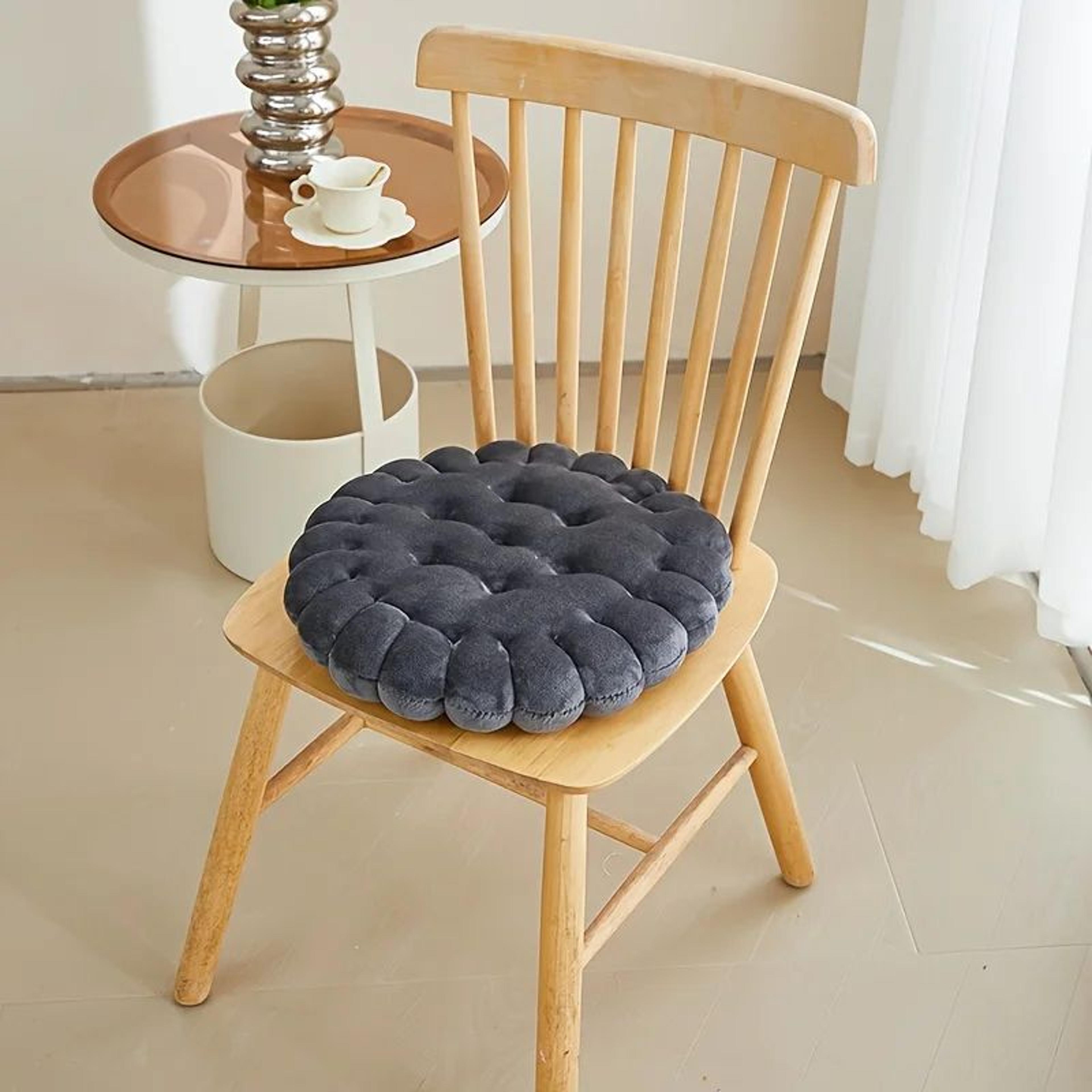Cozy Biscuit Plush Cushion Chair Pad  Soft CookieStyle Tatami Back Pillow For Decor  Comfort 15