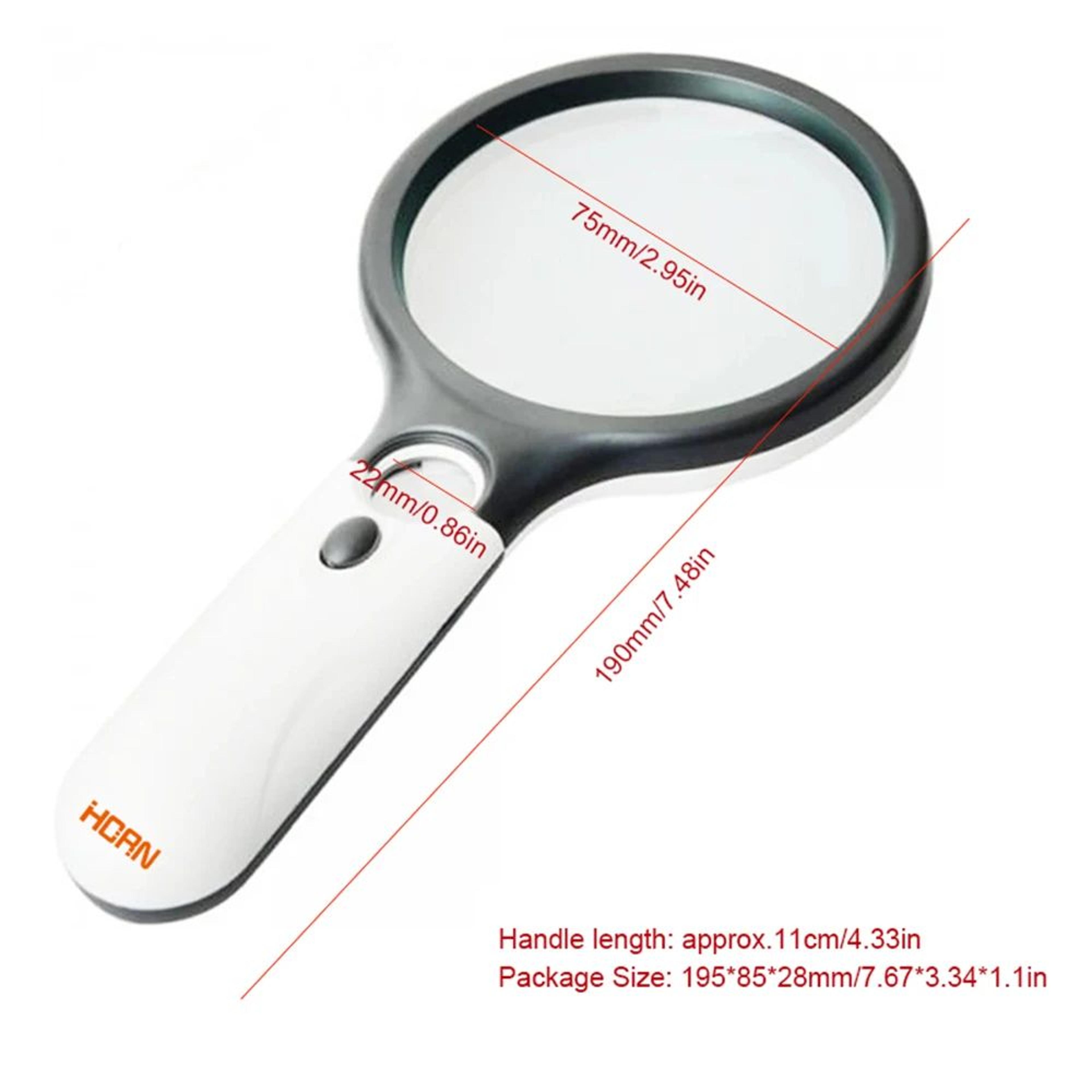 Precision 45X Handheld Magnifier With 3LED Light  Ideal For Reading Jewelry  Fine Detail Work 1