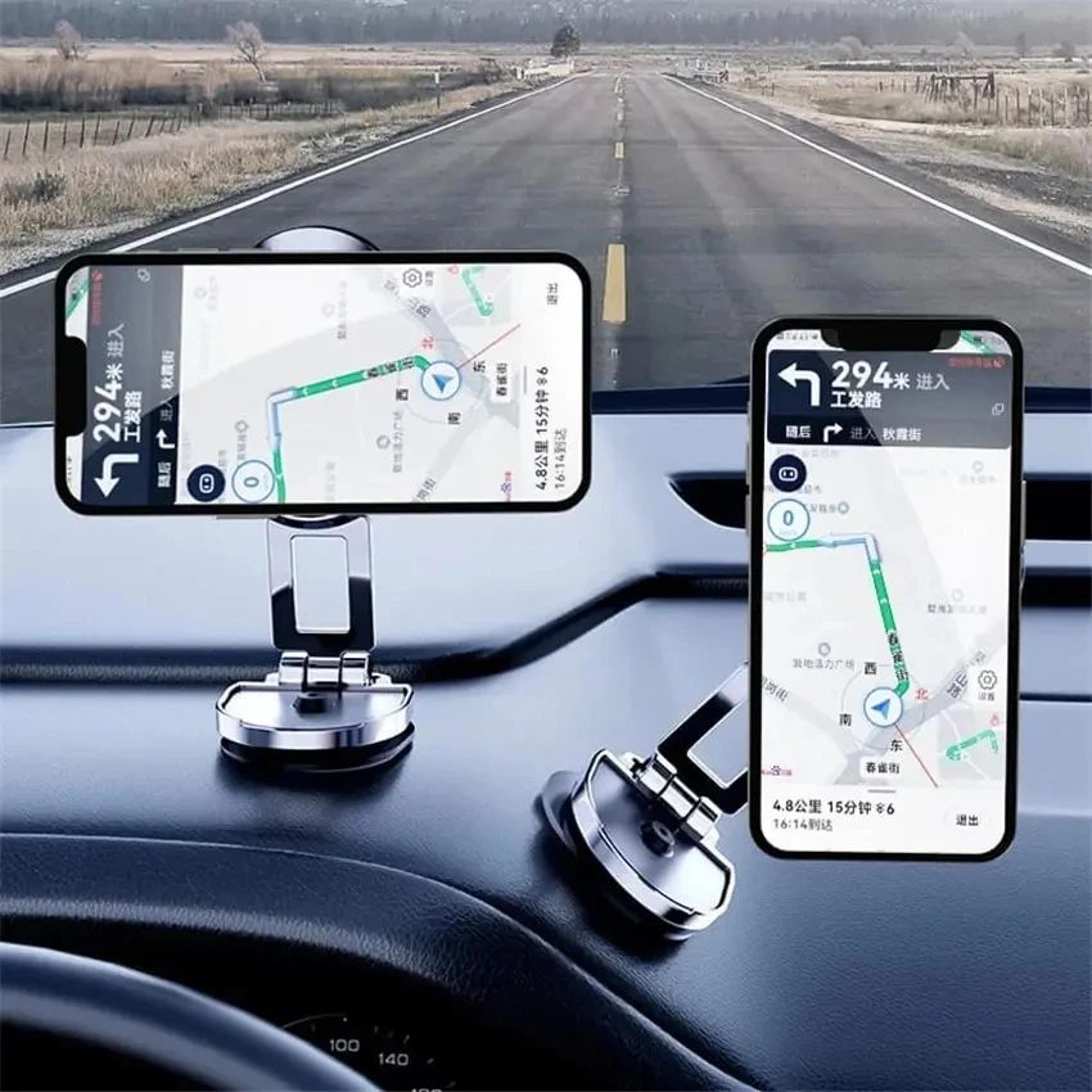 Magnetic Car Phone Mount Dashboard Holder With Rotating Folding Design 5