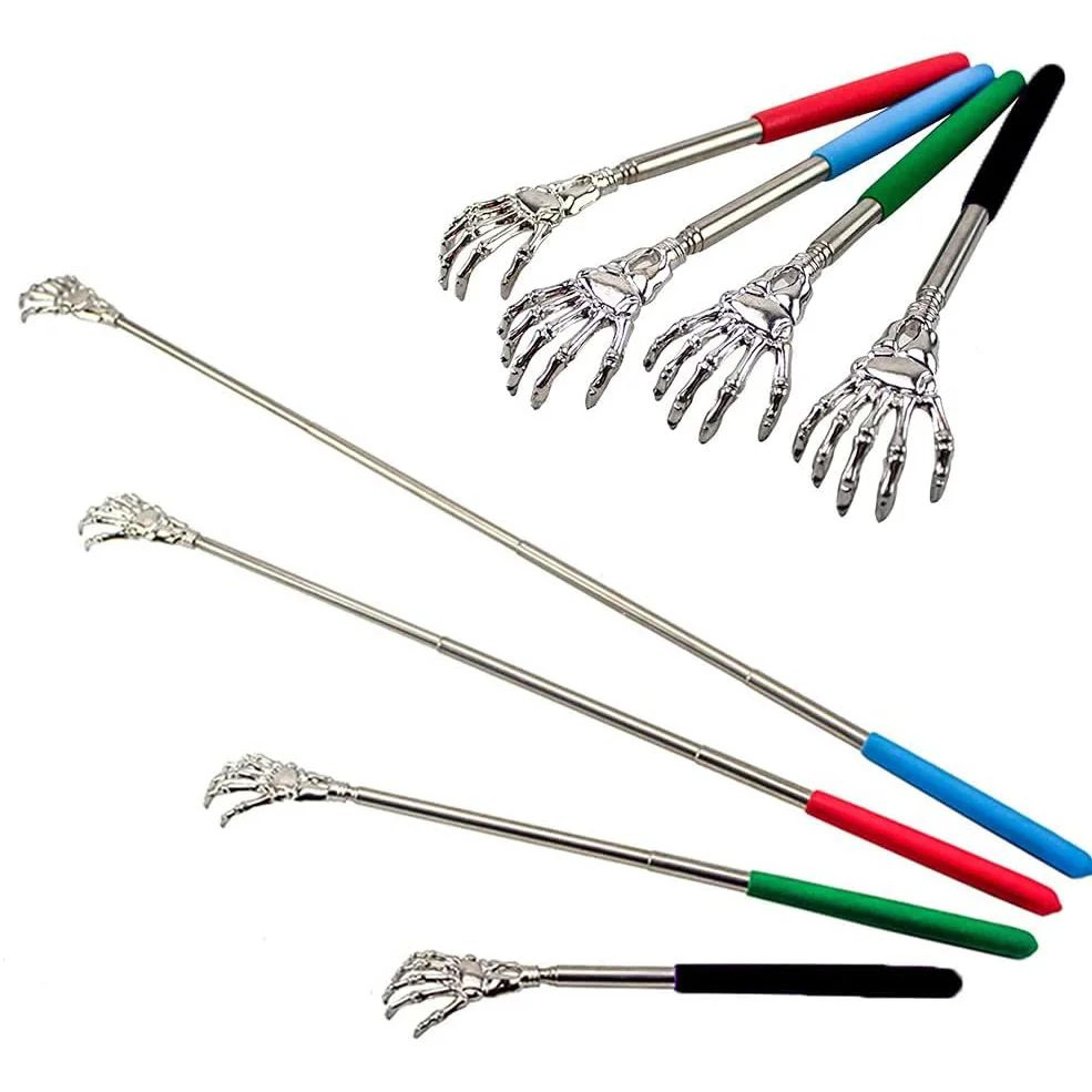 telescopic stainless steel back scratcher & itch relief massager