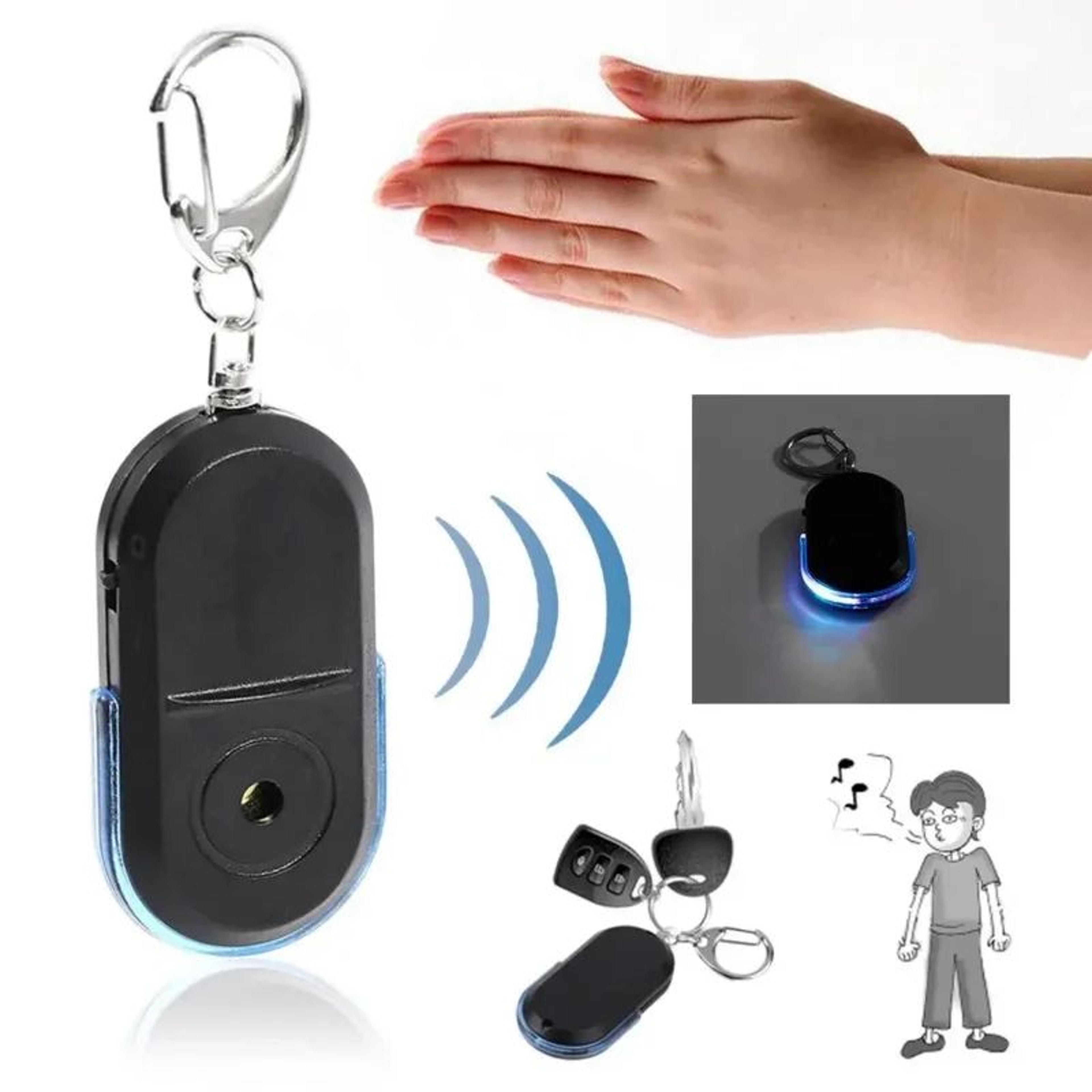 smart whistle key finder with led flashlight – portable anti-lost locator keychain