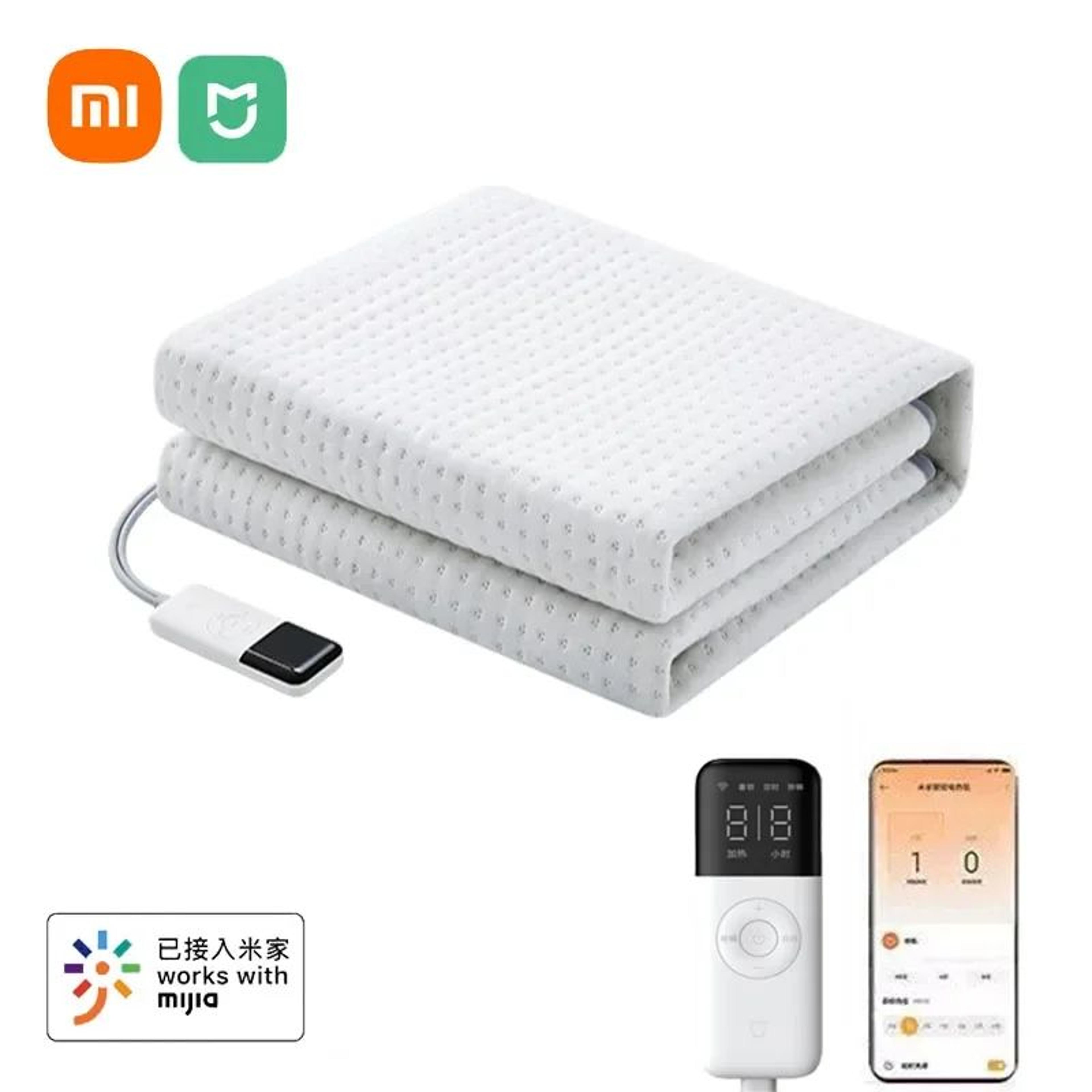xiaomi mijia premium electric heating blanket & heated mattress pad – single 1.8x0.8m winter bed warming solution