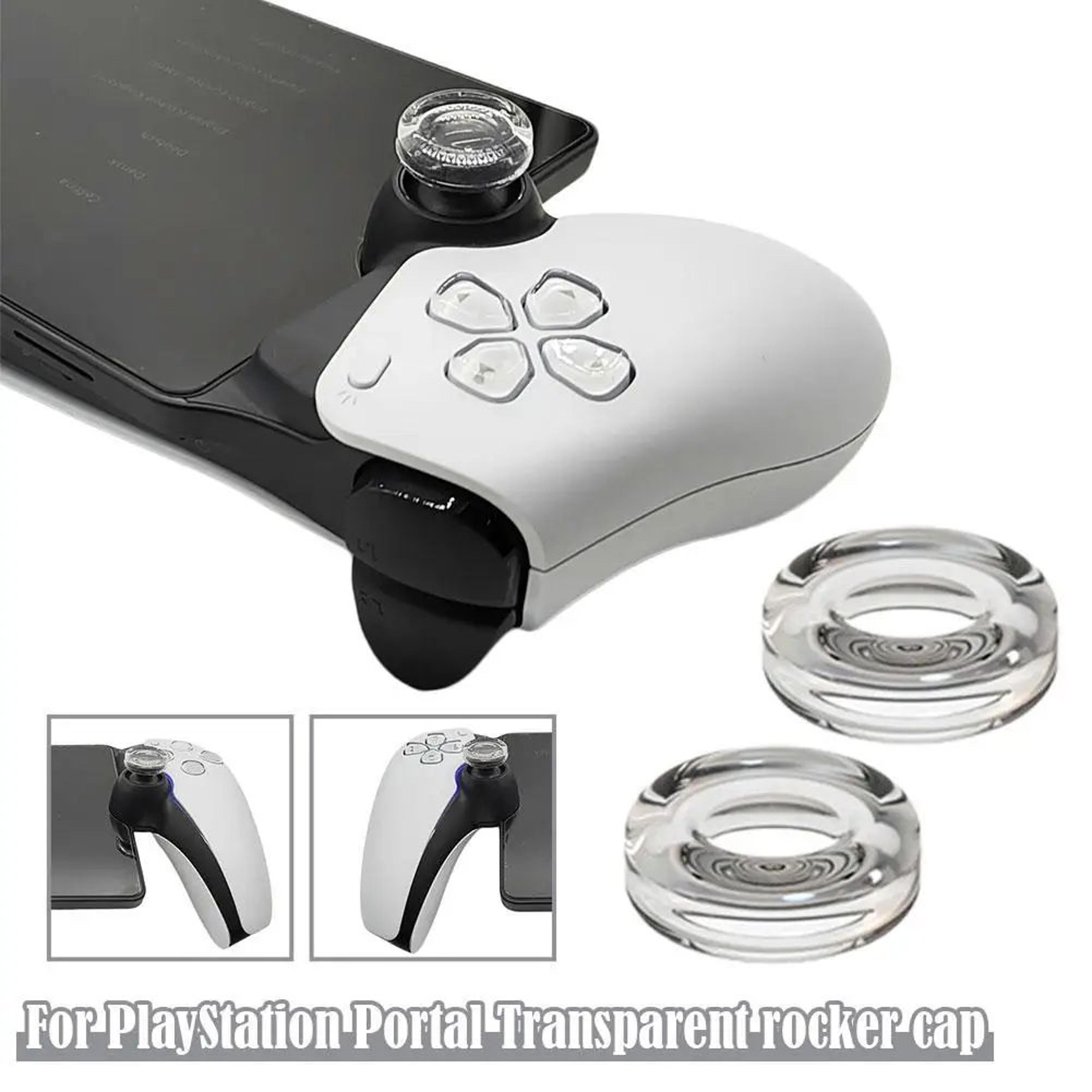 ps5 portal anti-slip silicone thumb grip caps – transparent comfort joystick covers