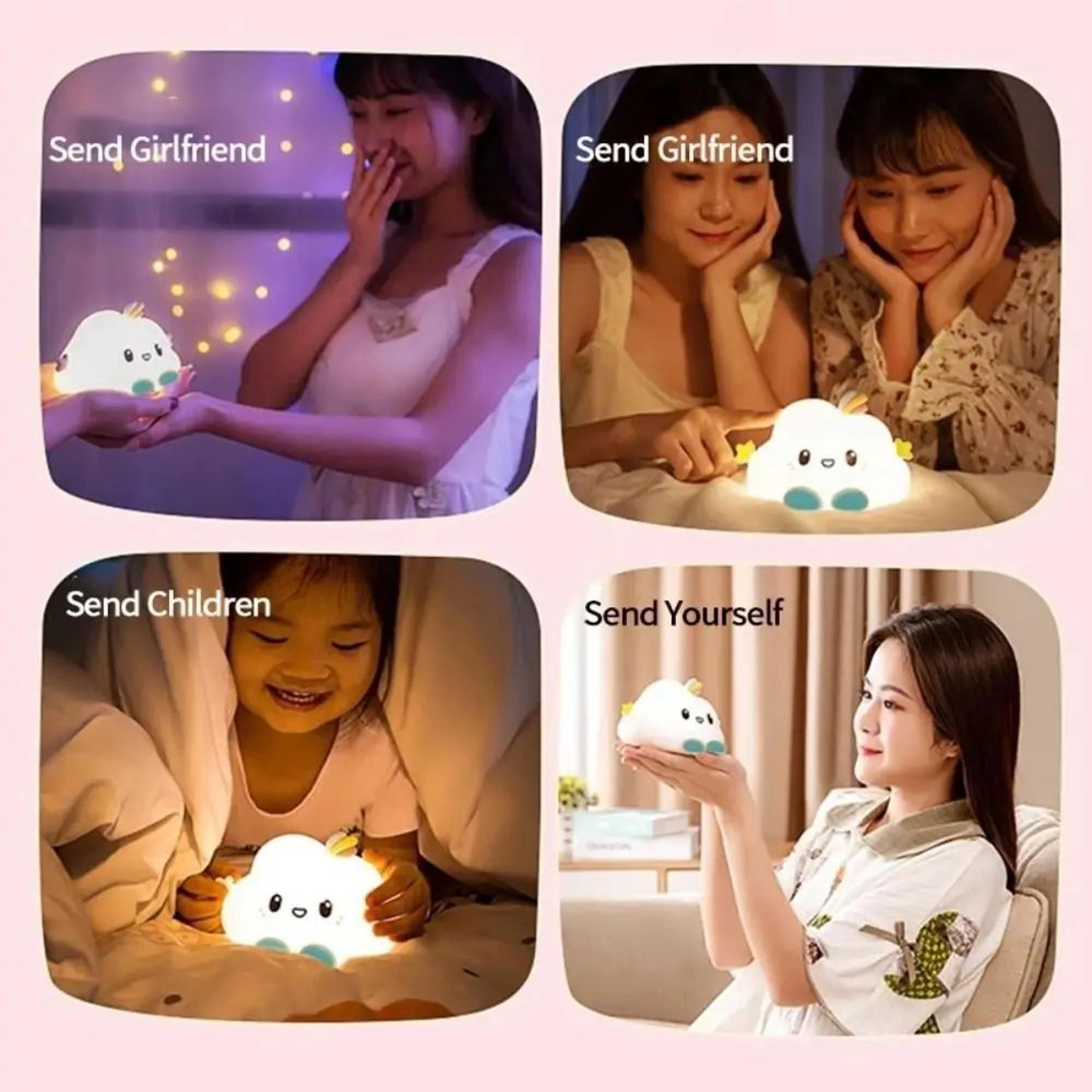 Dreamy Cloud Night Light  Portable LED Bedside Lamp For Kids  Cozy Homes 1