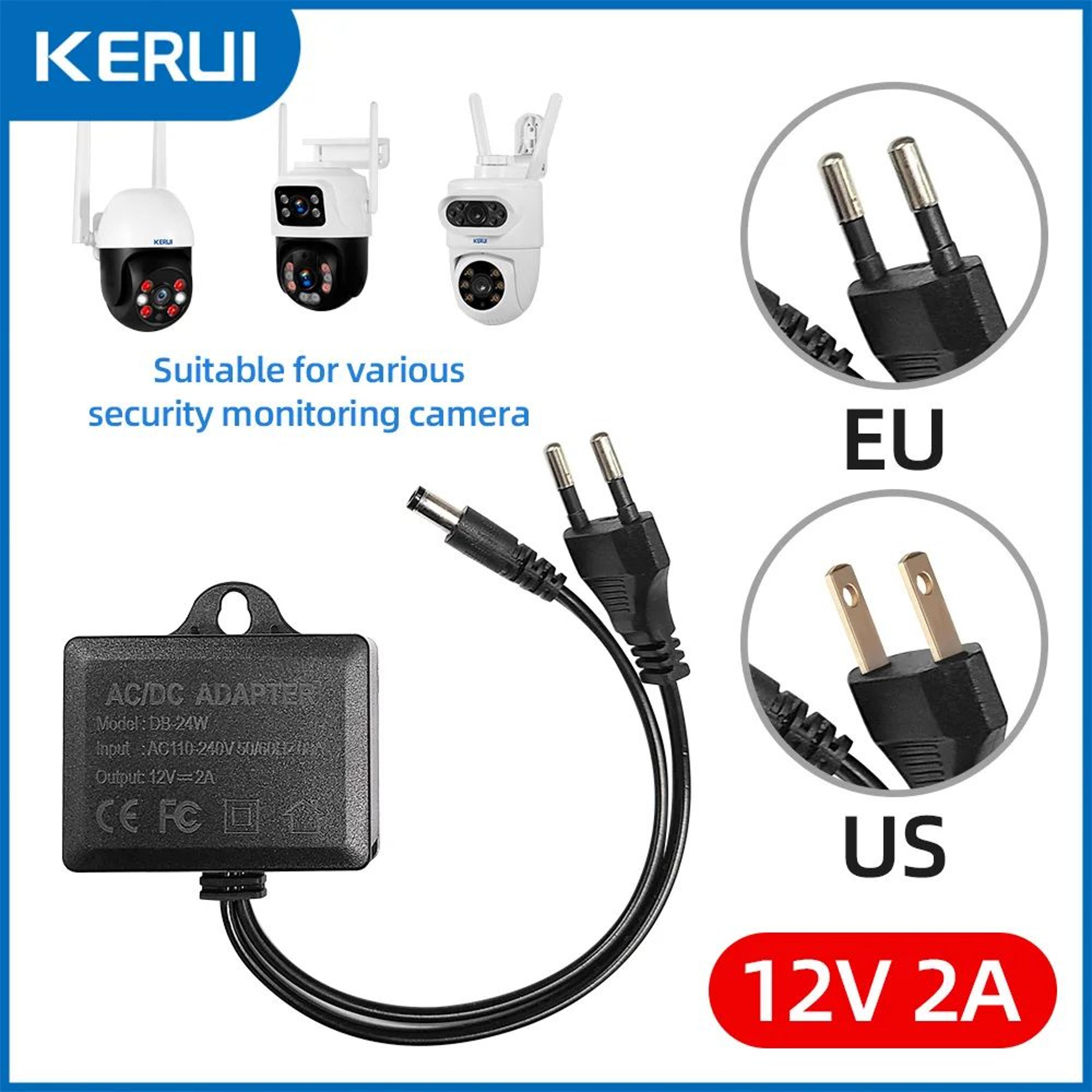 Outdoor Waterproof 12V 2A Power Adapter For CCTV Cameras  Stable AC To DC 12V Camera Power Supply M 4