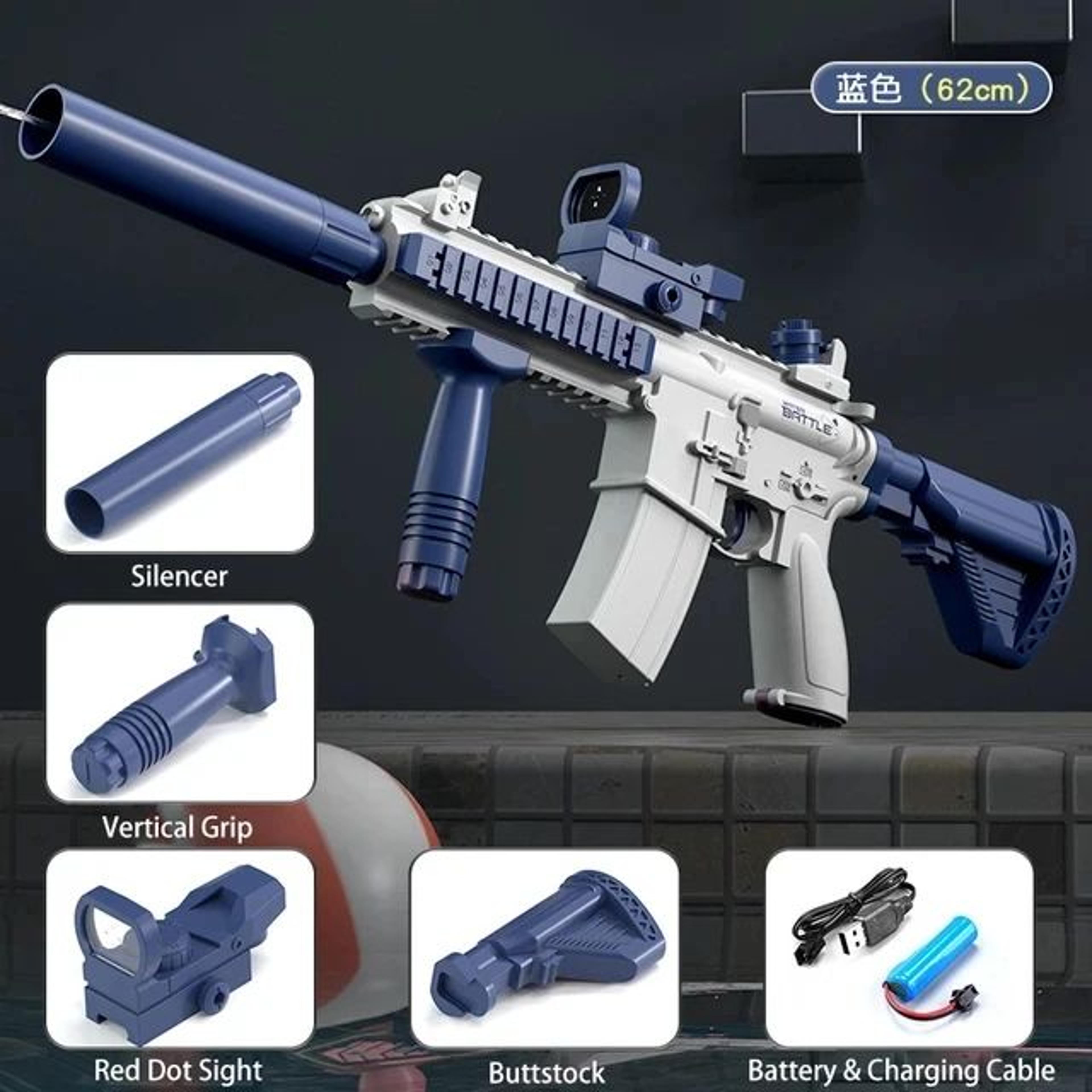 Electric Water Gun With LED Light  Rechargeable Automatic Water Blaster HighPressure Continuous Spr 12