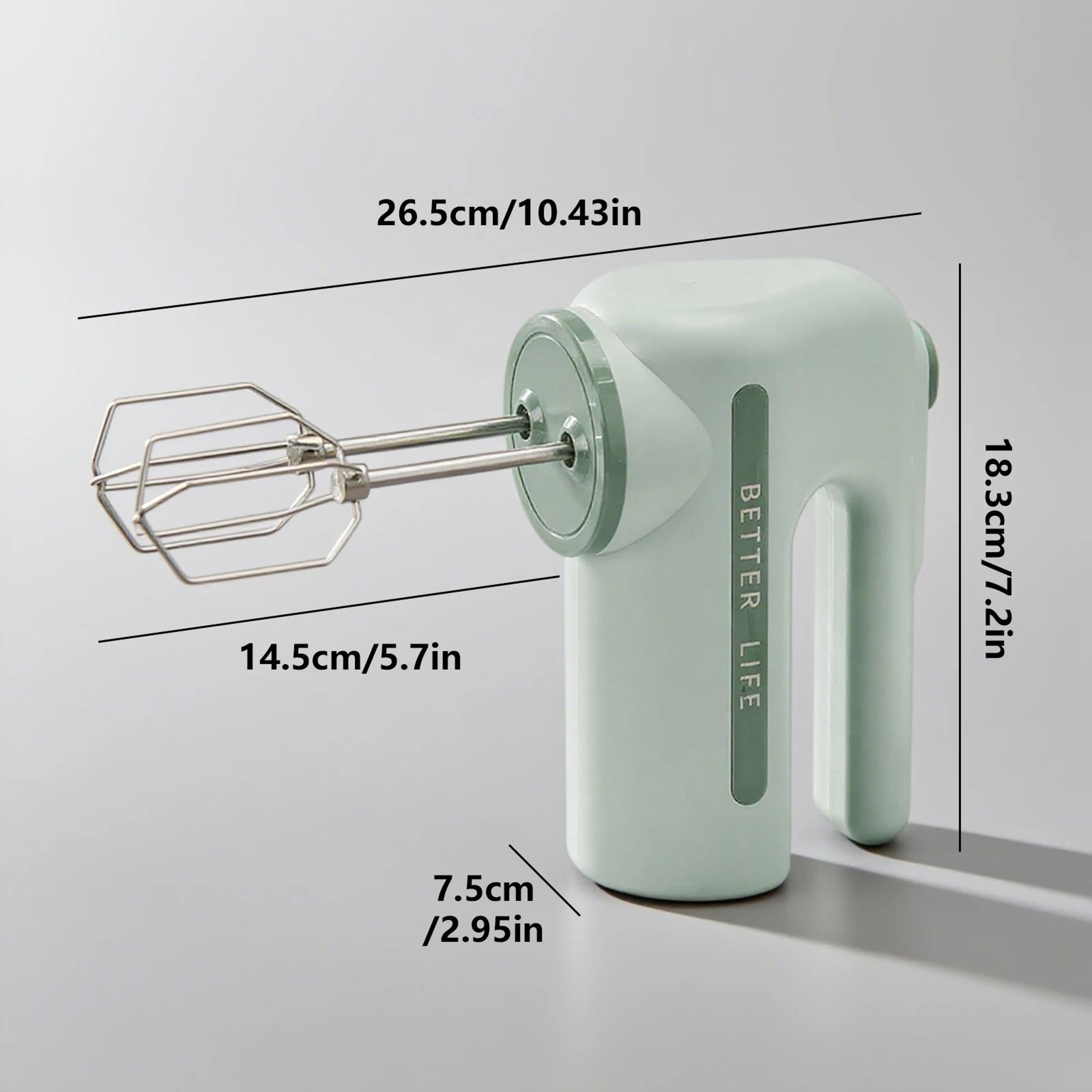ONEKA Cordless Hand Mixer  Rechargeable 5Speed Electric Whisk With Dual Detachable Beaters 5