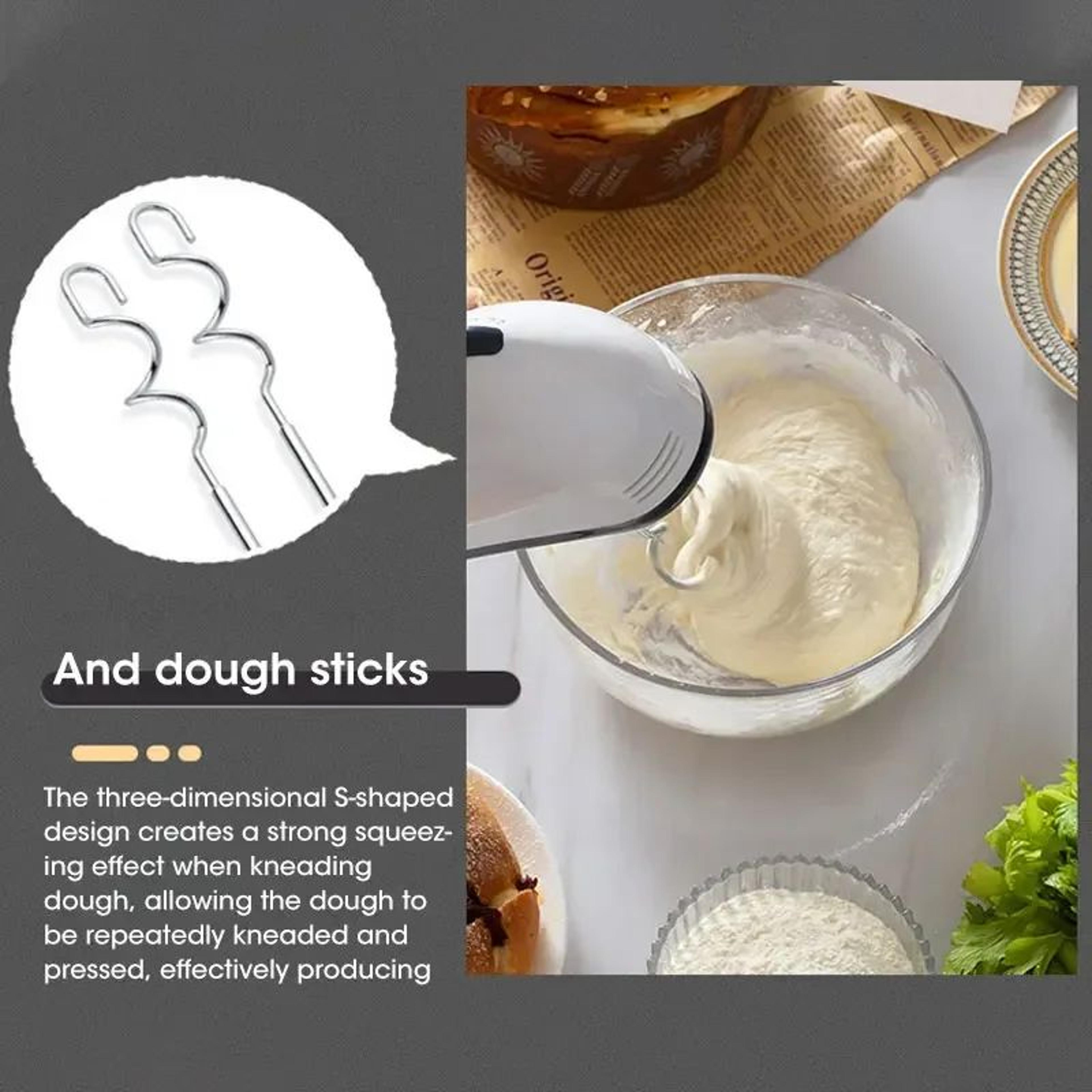 7Speed Handheld Electric Mixer For Baking  Whipping  Lightweight Electric Egg Beater With Dough Hoo 4