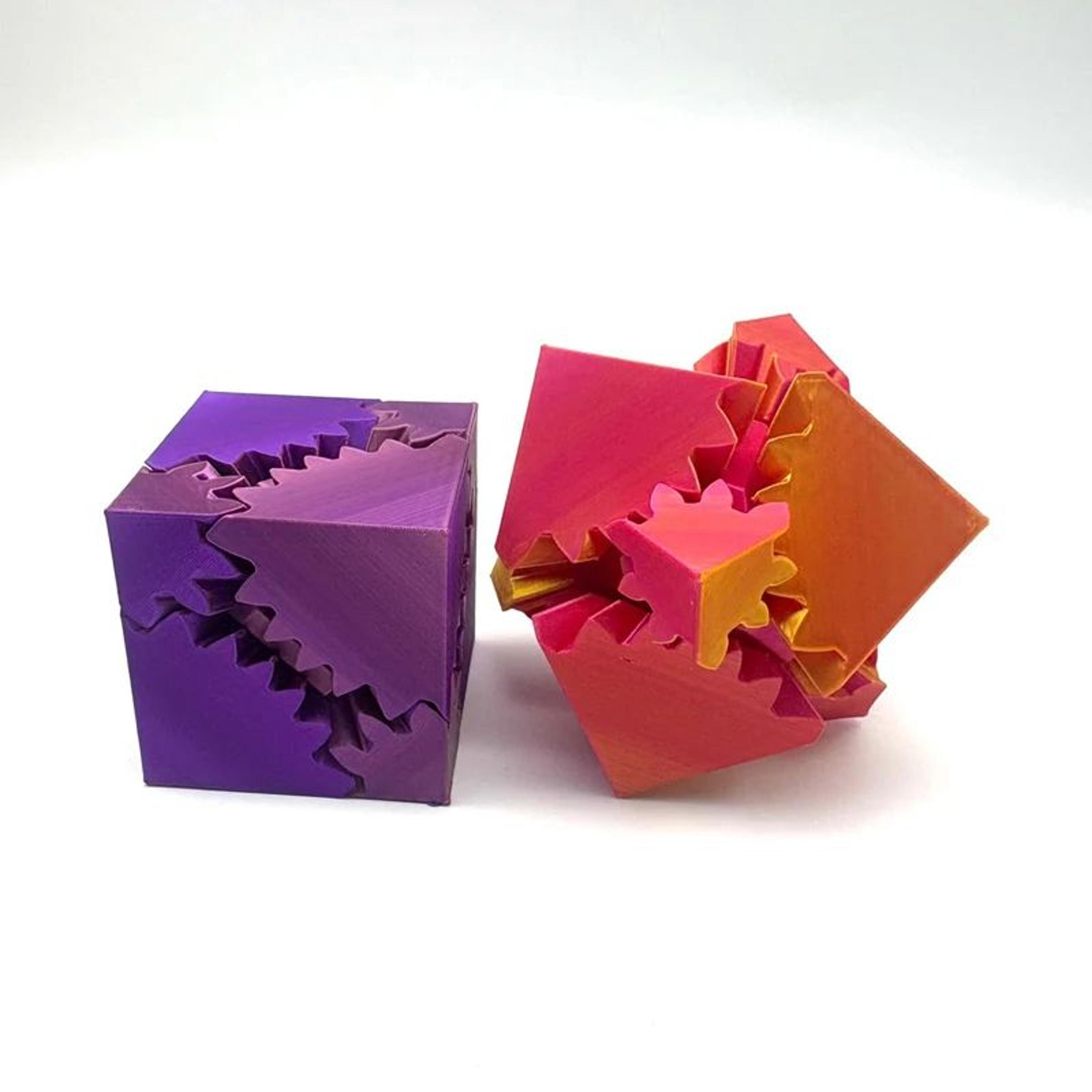 3D Printed Spin Fidget Cube Stress Relief Desk Toy For Focus Calm  Anxiety Support 1
