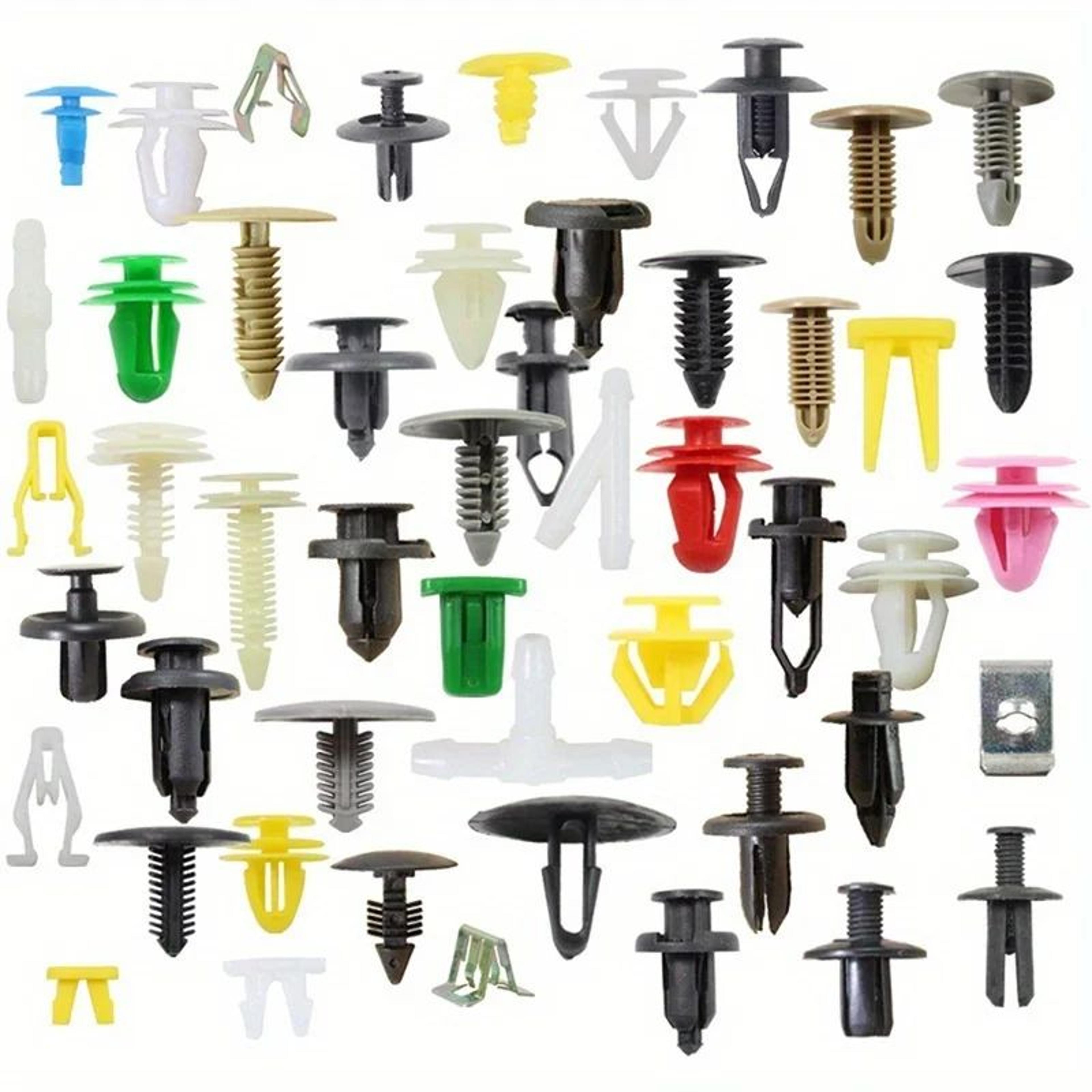 100Piece Car Fastener Clips Kit  Mixed Plastic Rivets  Push Type Retainers For Bumper Fender  Trim 3