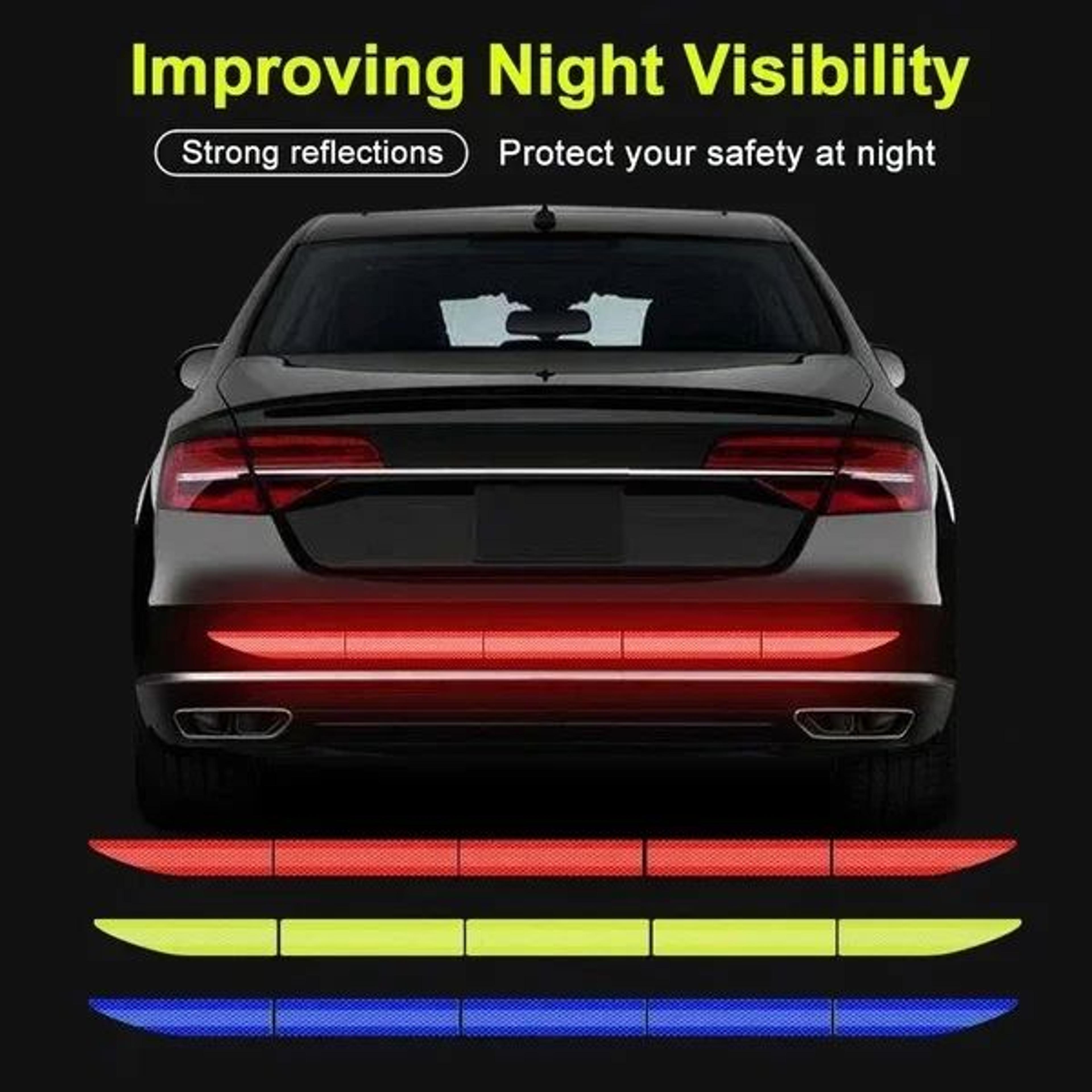 HighVisibility Reflective Warning Tape Sticker For Cars  AntiCollision Safety Strip For Trunk Bumpe 5