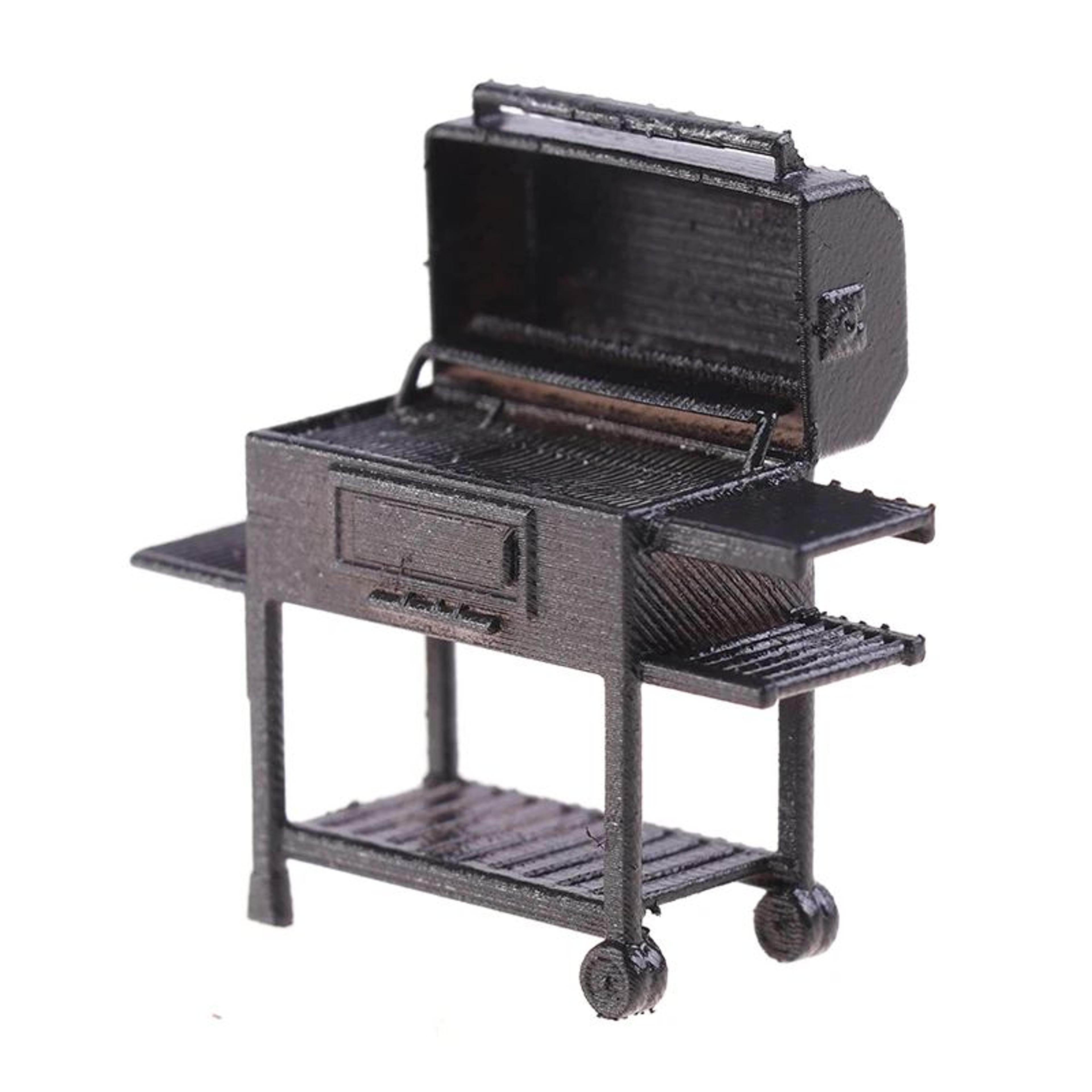 Miniature BBQ Grill Cart  Realistic Miniature BBQ Grill For Dollhouse Accessories  Diorama Scenes 1