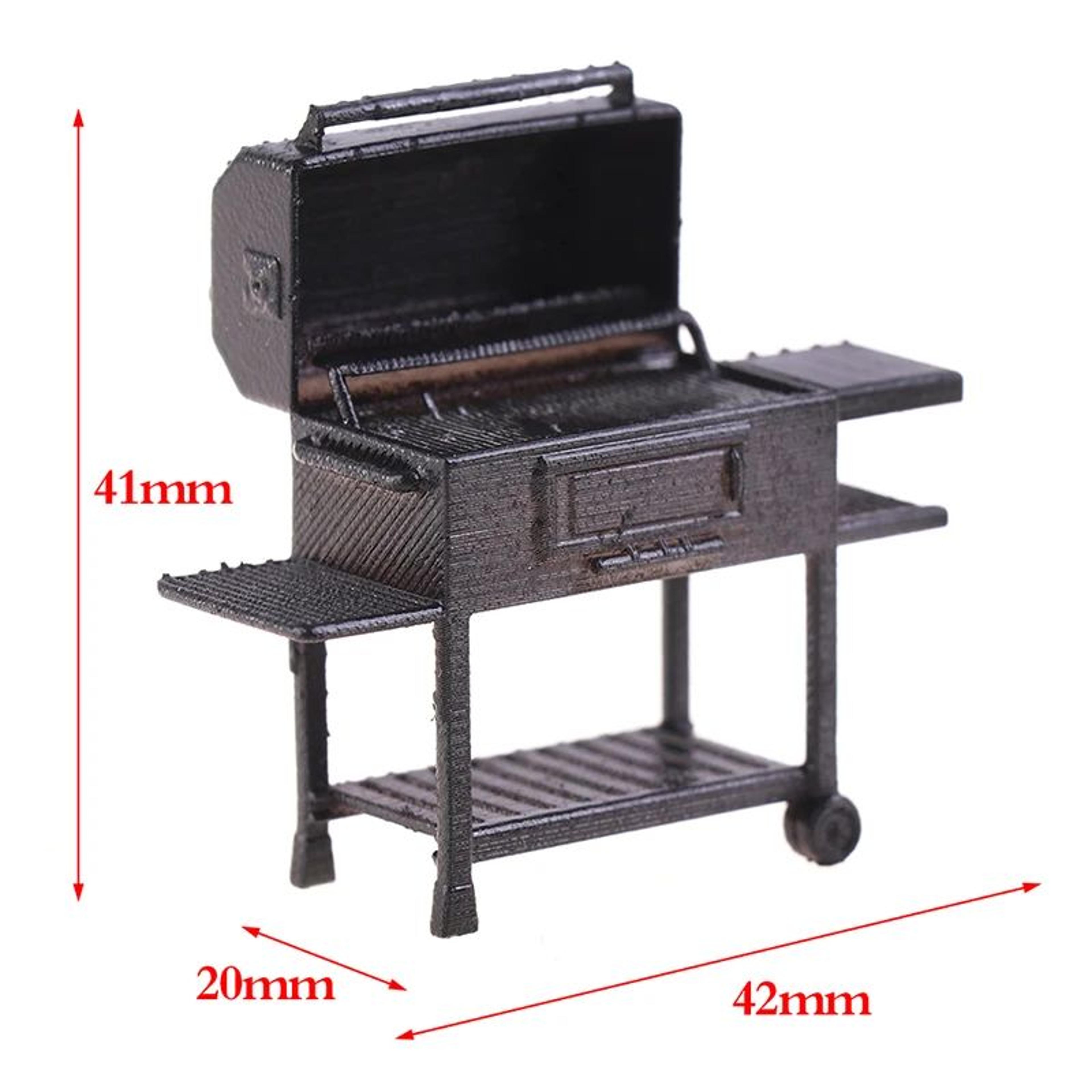 Miniature BBQ Grill Cart  Realistic Miniature BBQ Grill For Dollhouse Accessories  Diorama Scenes 5