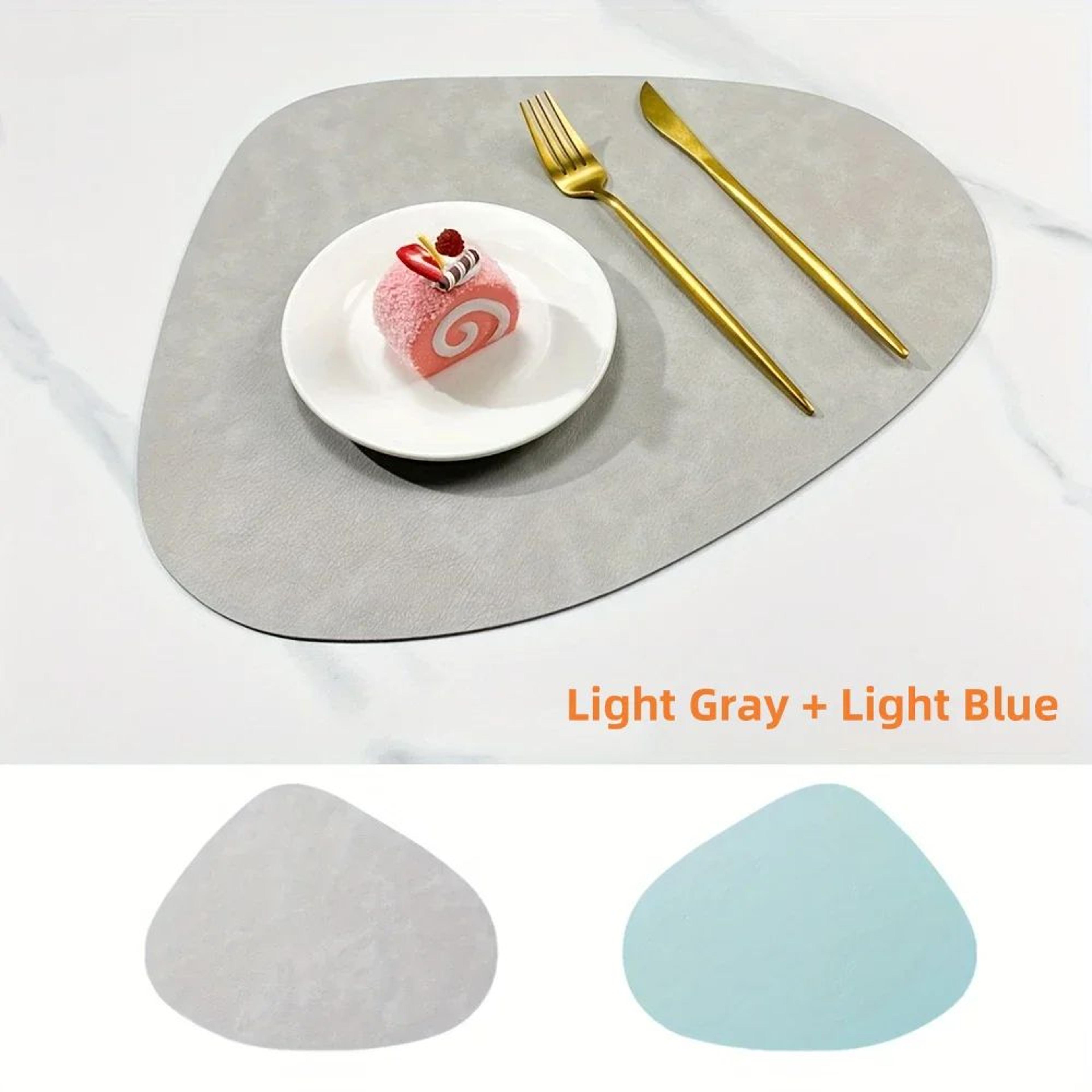 Waterproof Faux Leather Placemats Set  Wipeable Heat Resistant NonSlip Table Mats 6