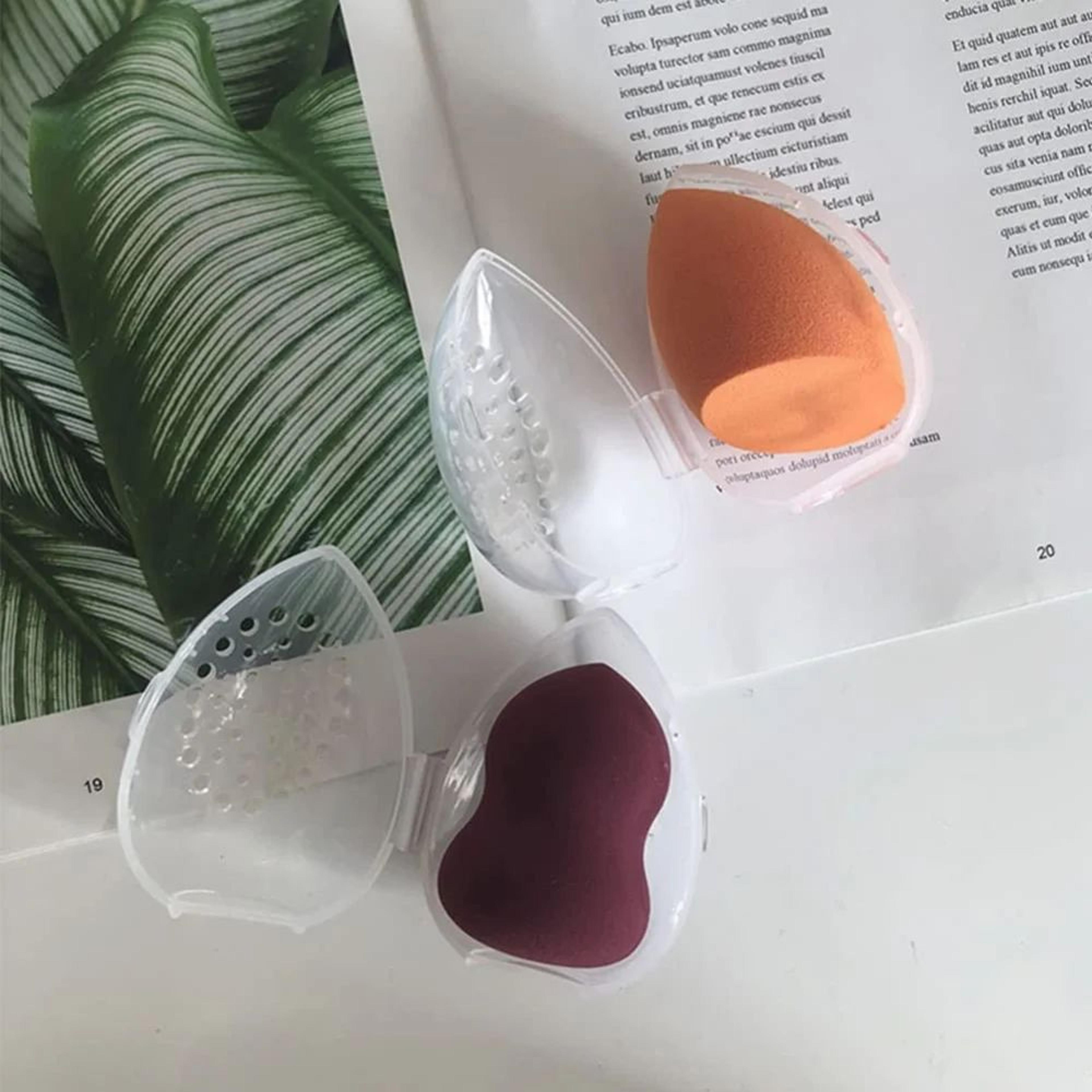 Compact Makeup Sponge Storage Box  Drying Case  Beauty Egg Organizer For Clean Ventilated Cosmetic  2