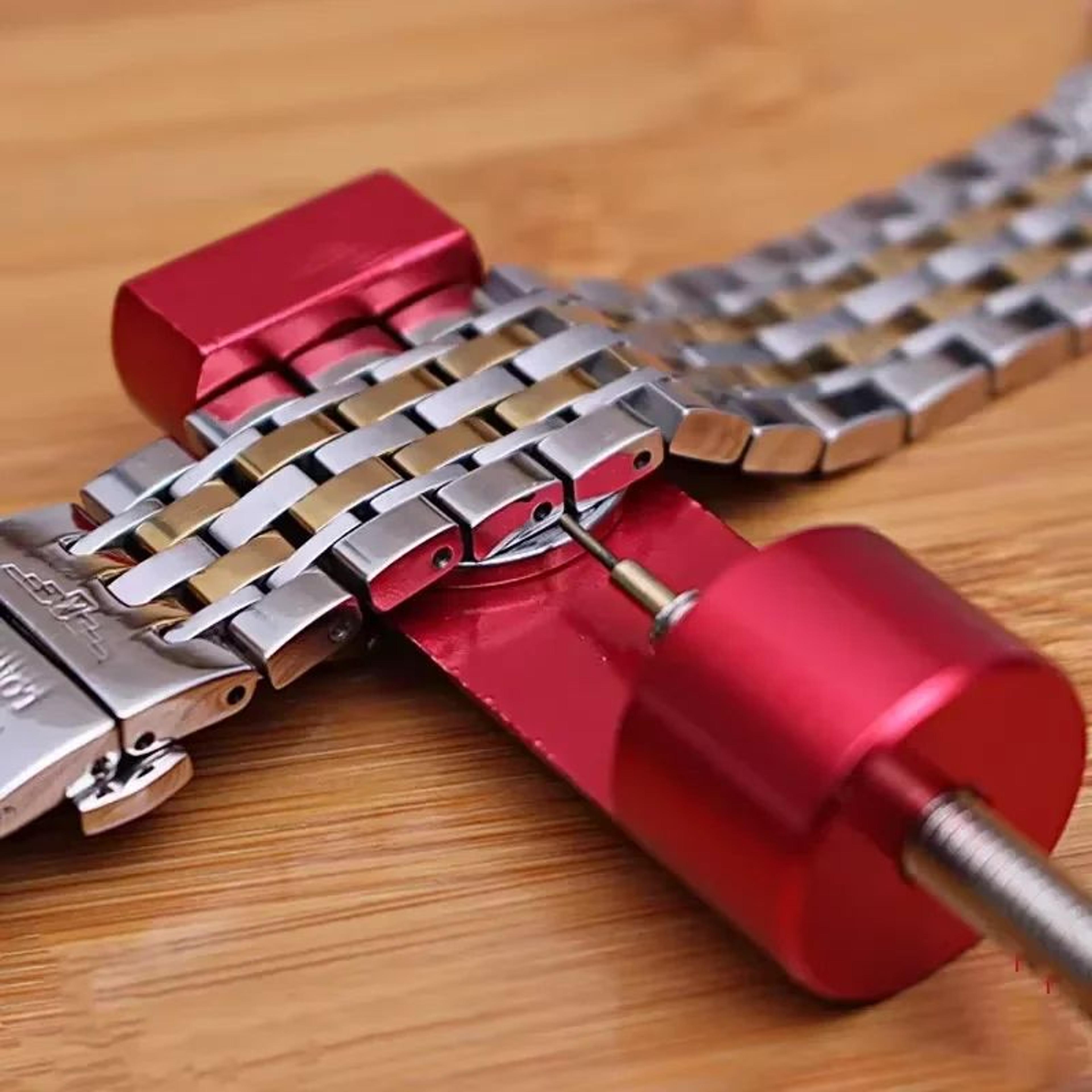 Adjustable Watch Band Link Remover Tool AllMetal Watch Strap Adjustment Tool With Spare Pins 1