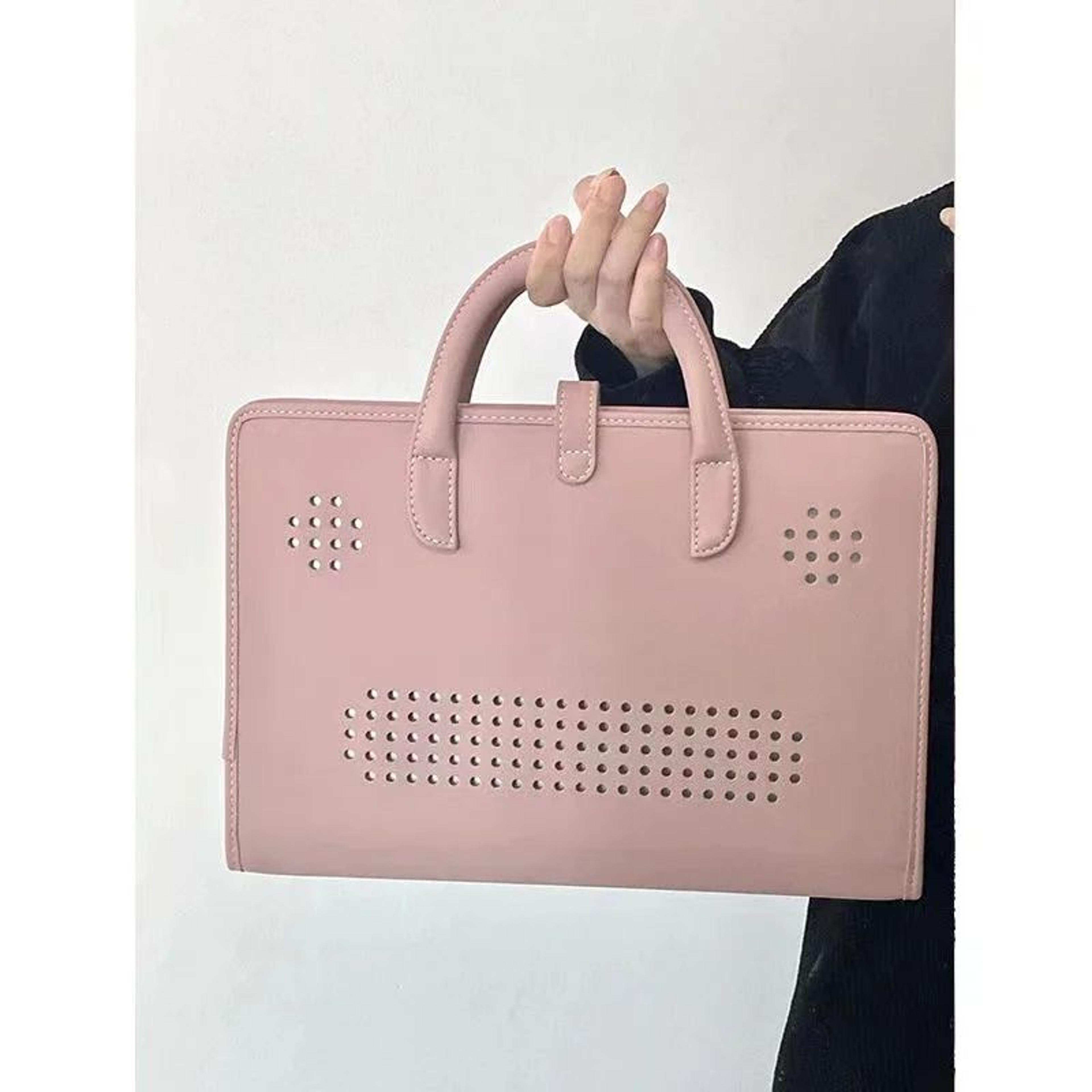 BlushGuard Pink Laptop Bag Protective Sleeve Handbag With Handle 3