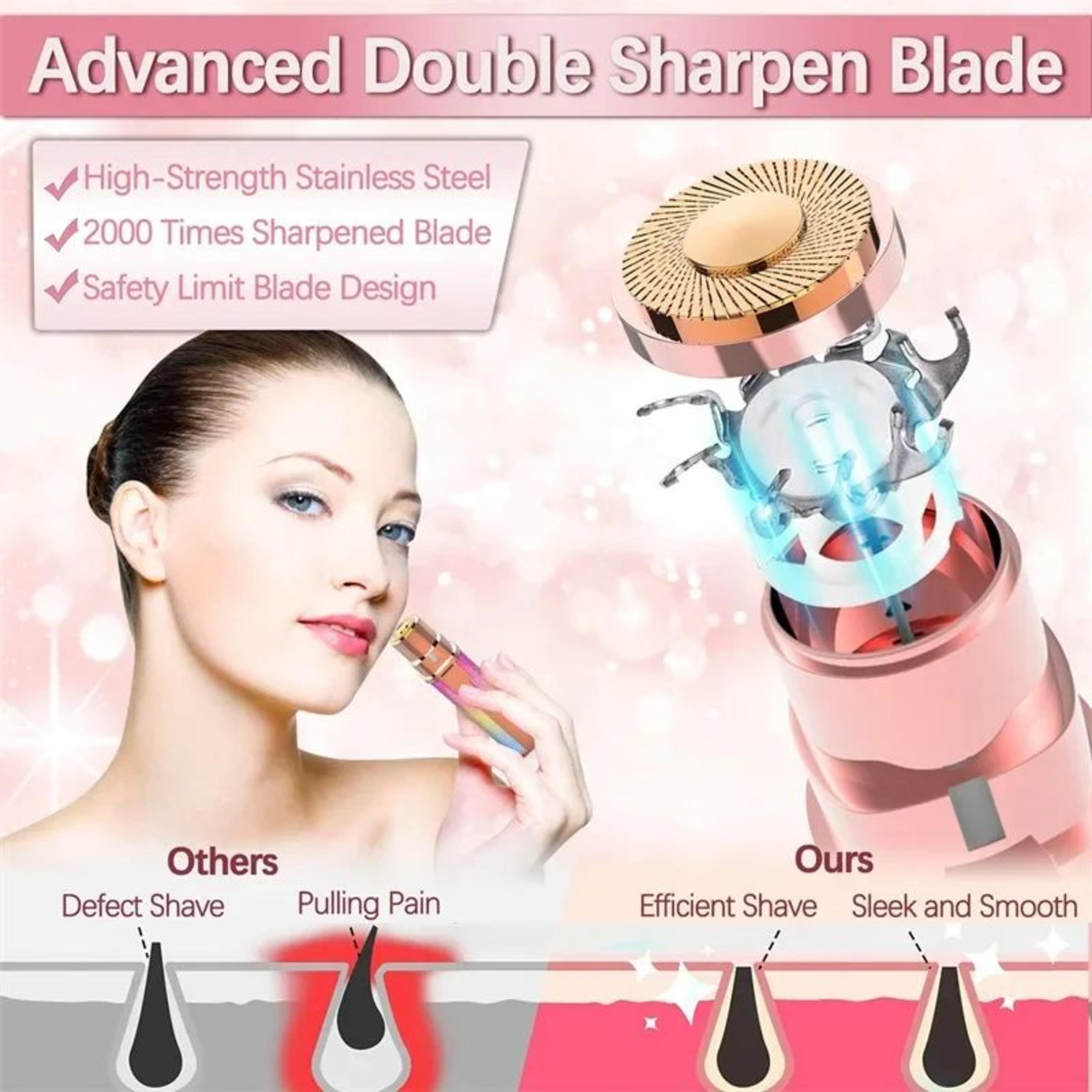 2in1 Electric Eyebrow Trimmer With LED Light  Painless Brow Shaper  Facial Hair Remover 4