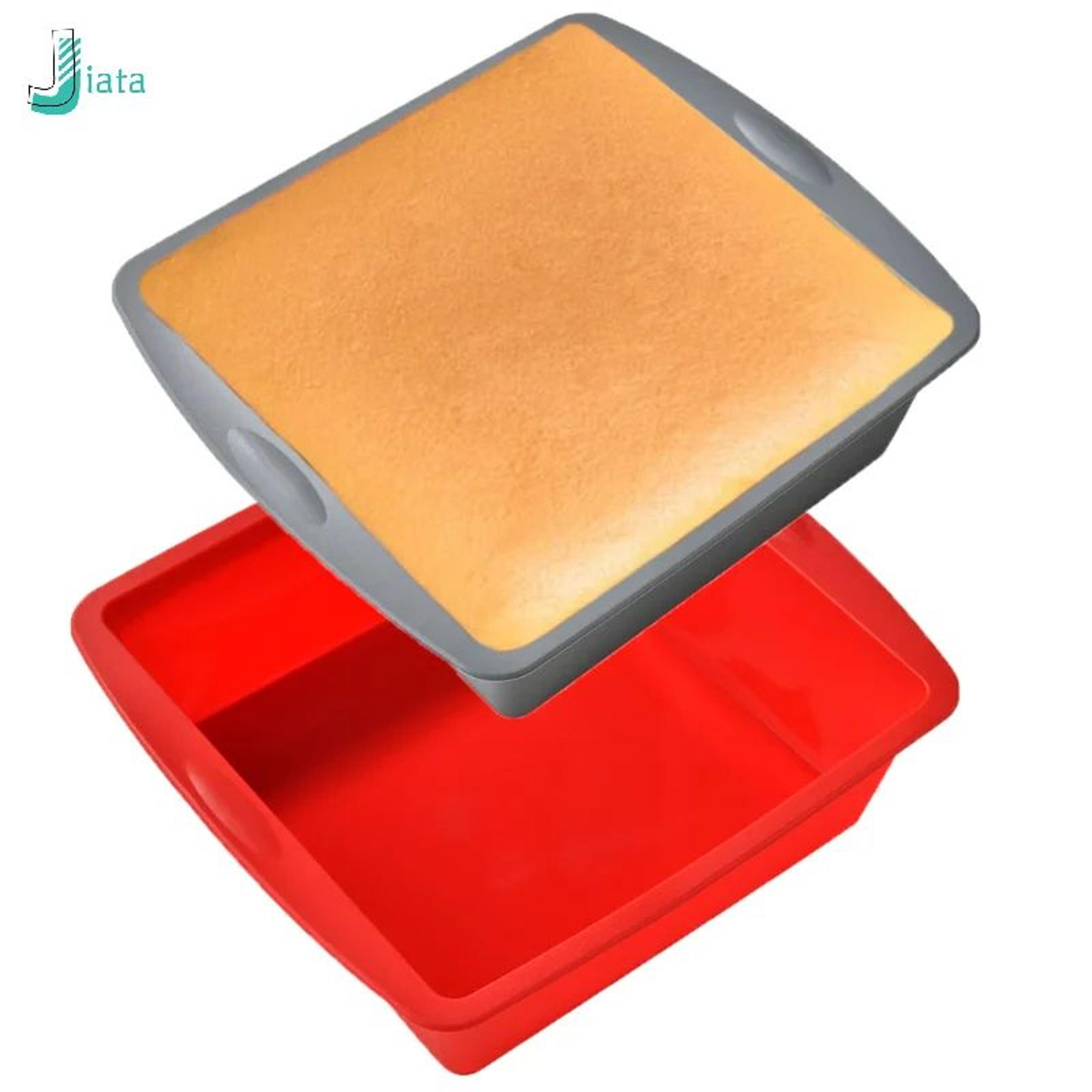 silicone square baking pan for easy-release cakes and brownies, reusable nonstick mold