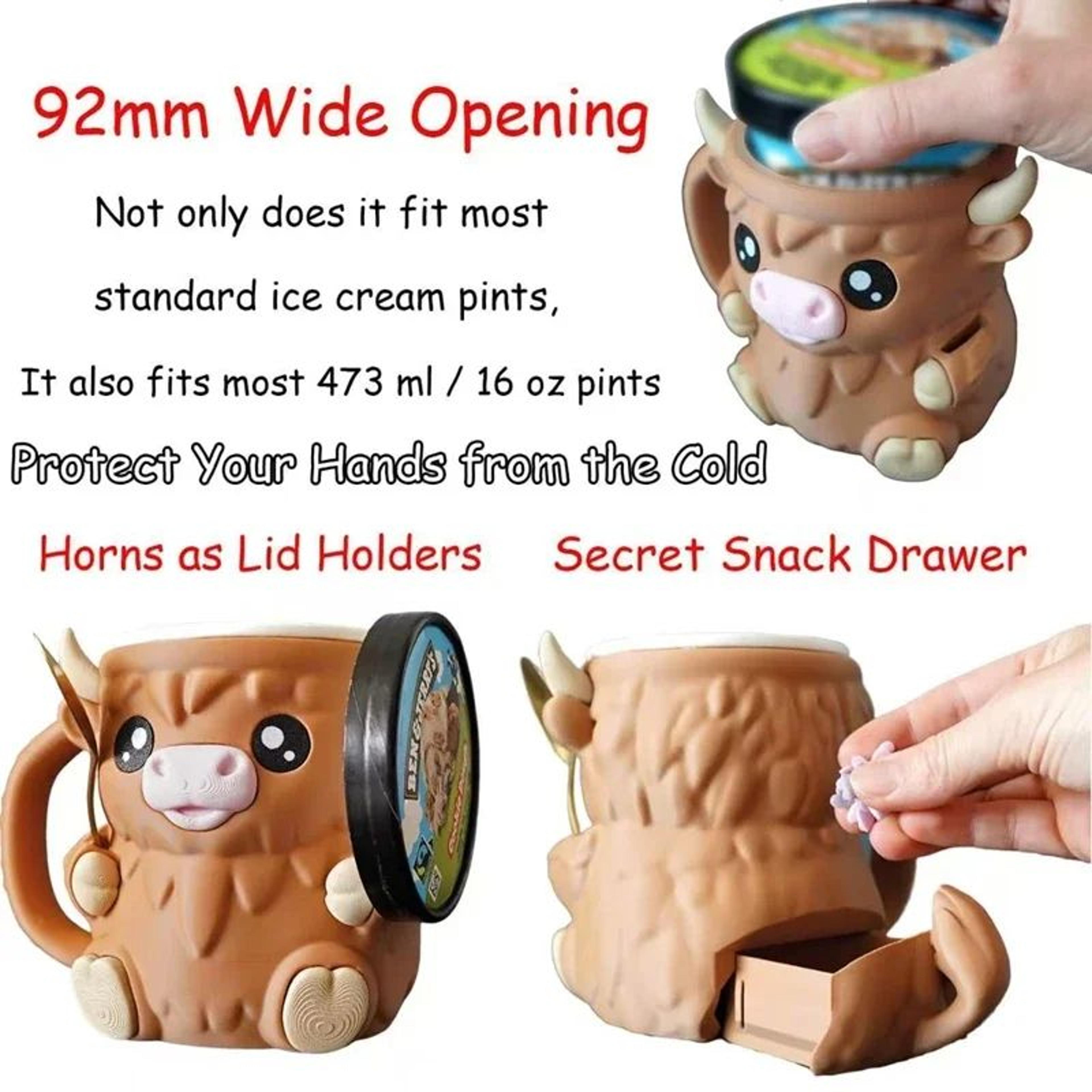Scottish Highland Cow 3D Ceramic Coffee Mug  Cute Cartoon Kyloe Breakfast Cup Gift 4