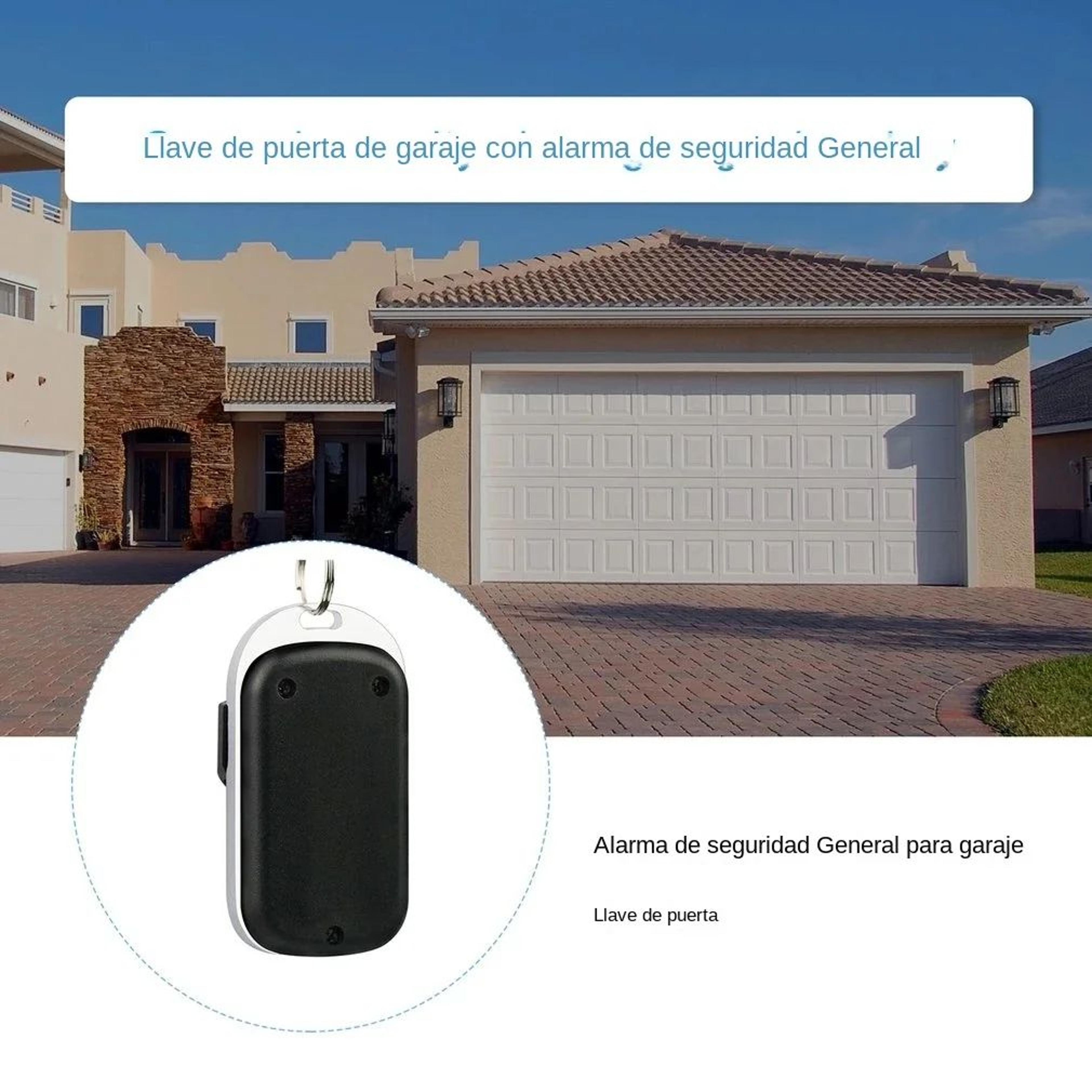 433MHz Remote Control Duplicator 4Button Metal Key Fob For Garage Doors  Gates 4