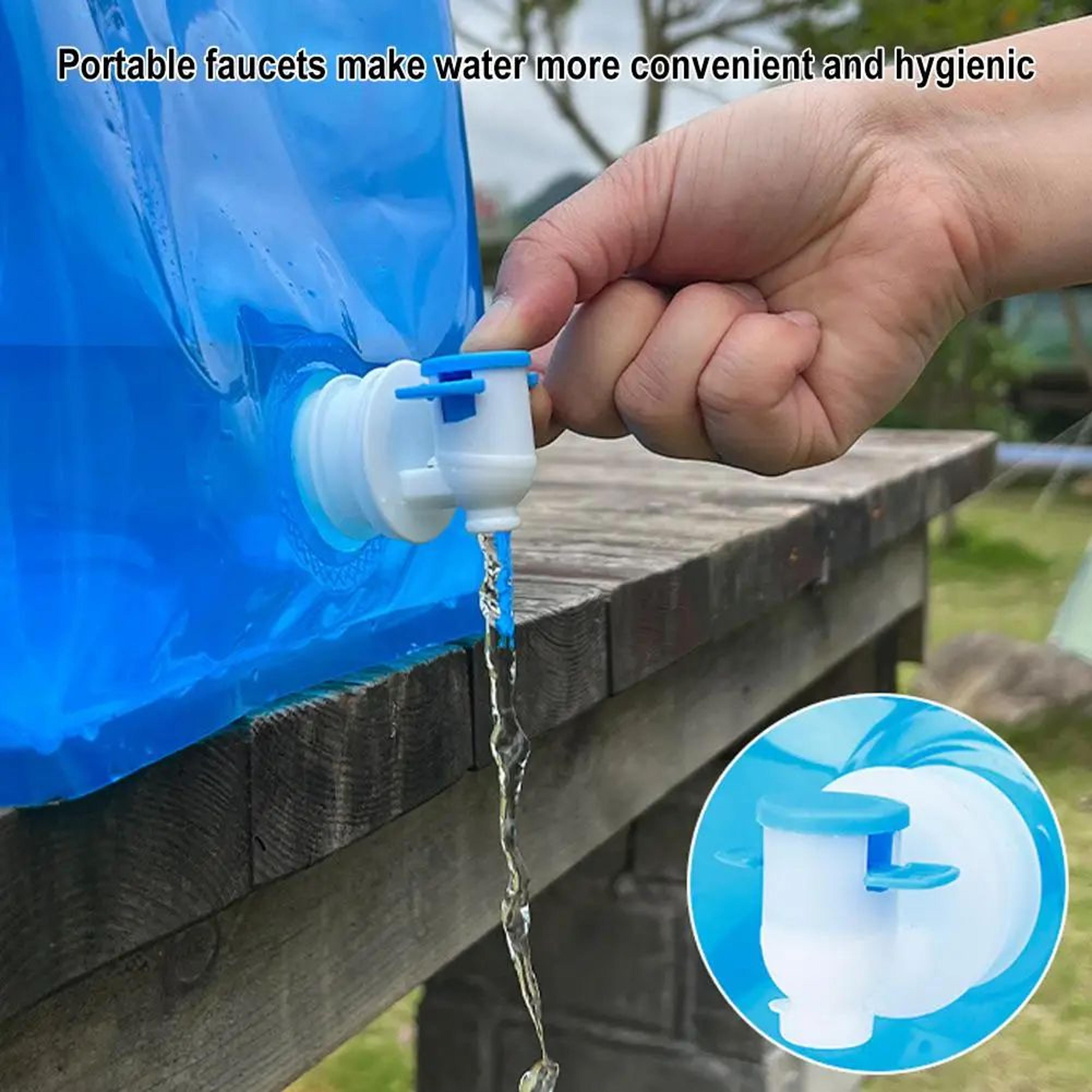 Outdoor Camping Water Container With Faucet  Foldable Portable Water Bag For Camping RV  Picnic 3