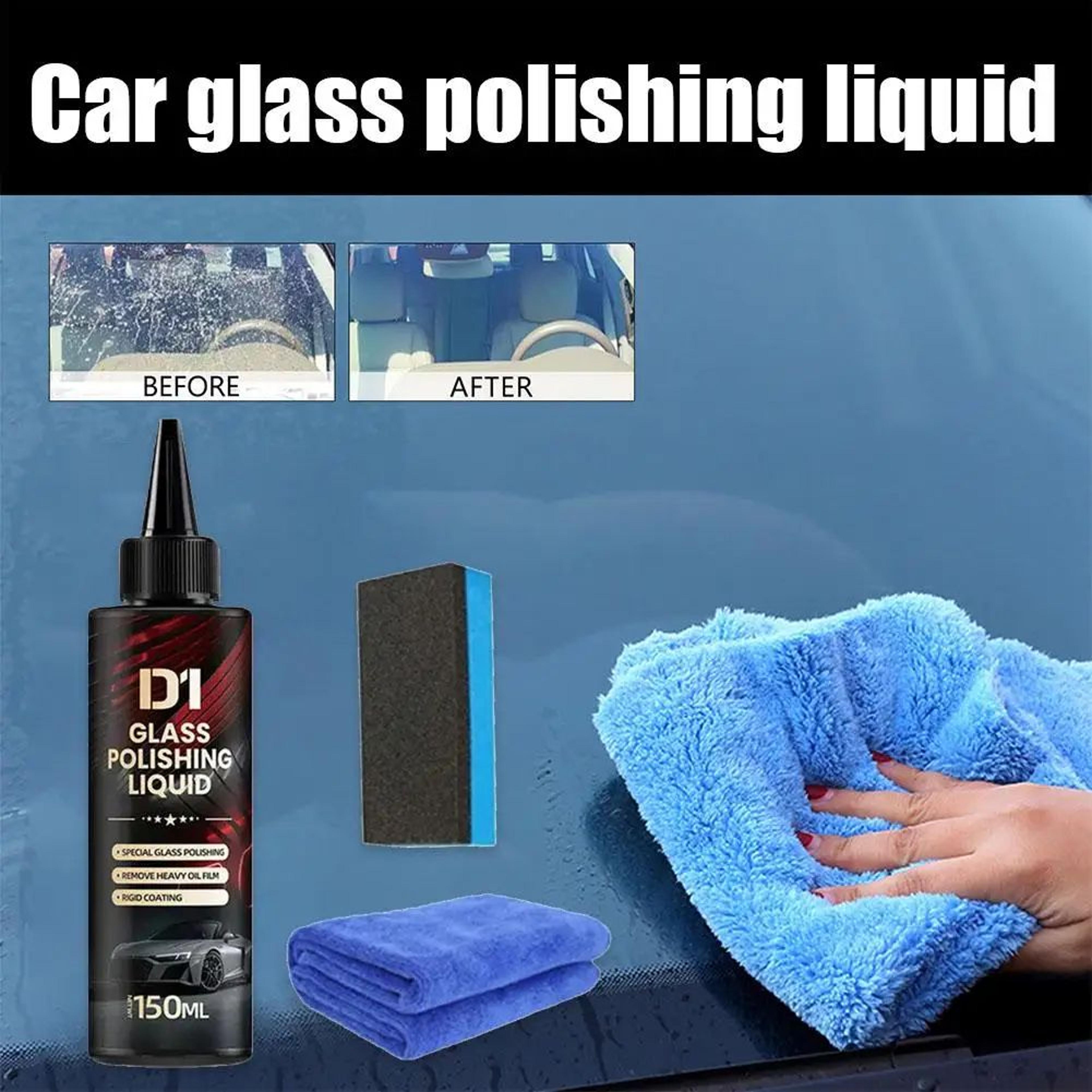 Car Glass Clarity Polish Kit  Oil Film Remover Water Spot  Light Scratch Repair Auto Glass Polish 2