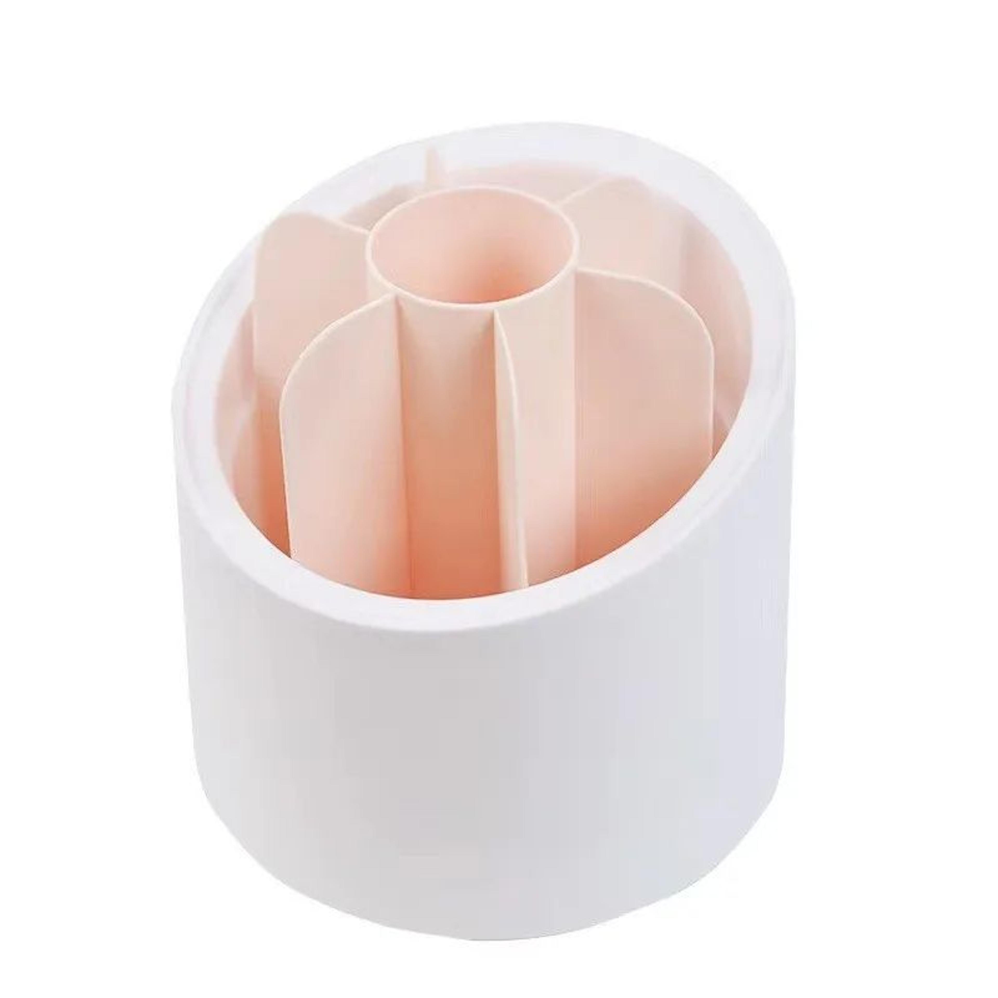 360 Rotating Makeup Brush Holder With Lid  Dustproof Makeup Organizer  Cosmetic Storage Box For Van 7