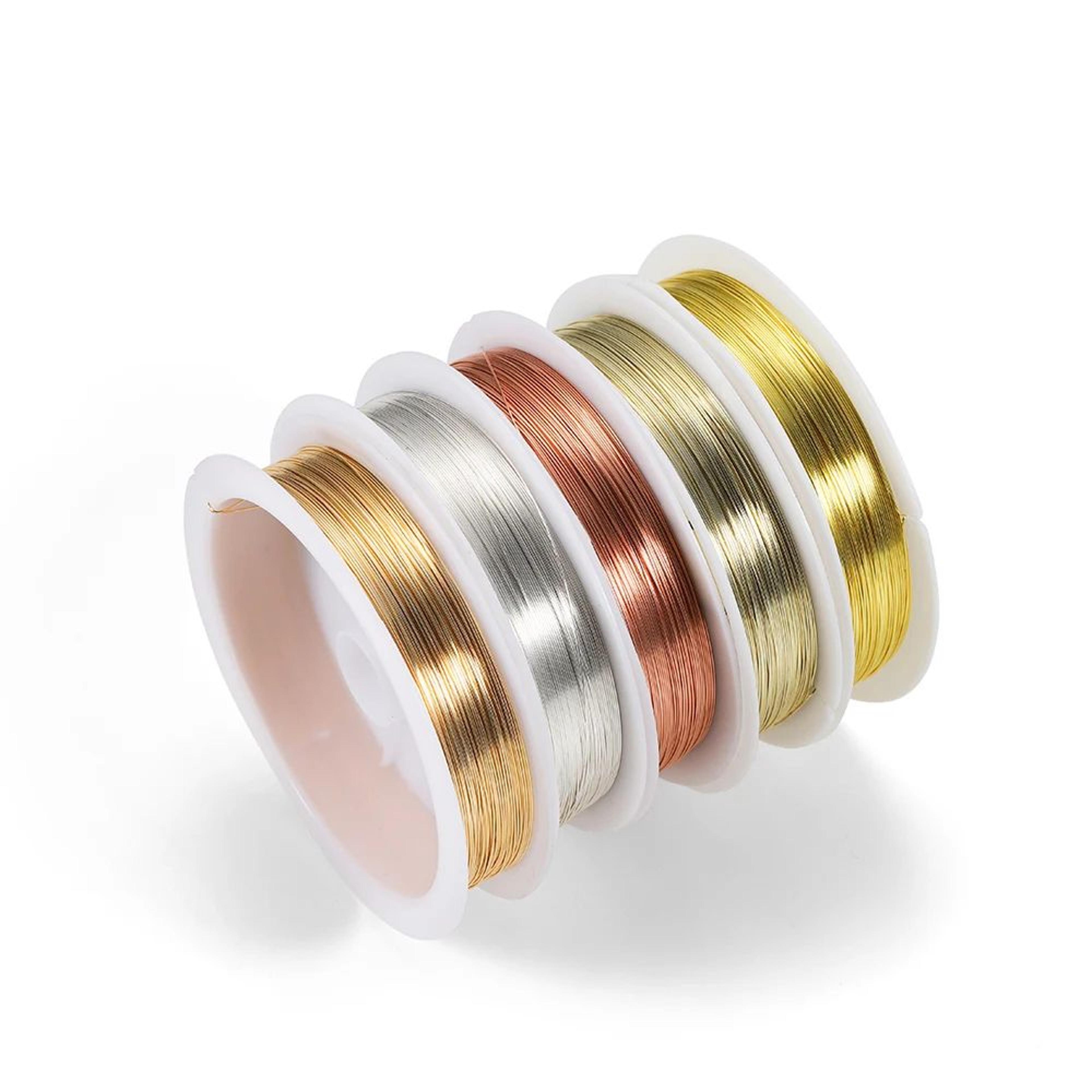 GoldPlated Beading Wire Copper Cord Roll 0210mm For DIY Jewelry Making 5