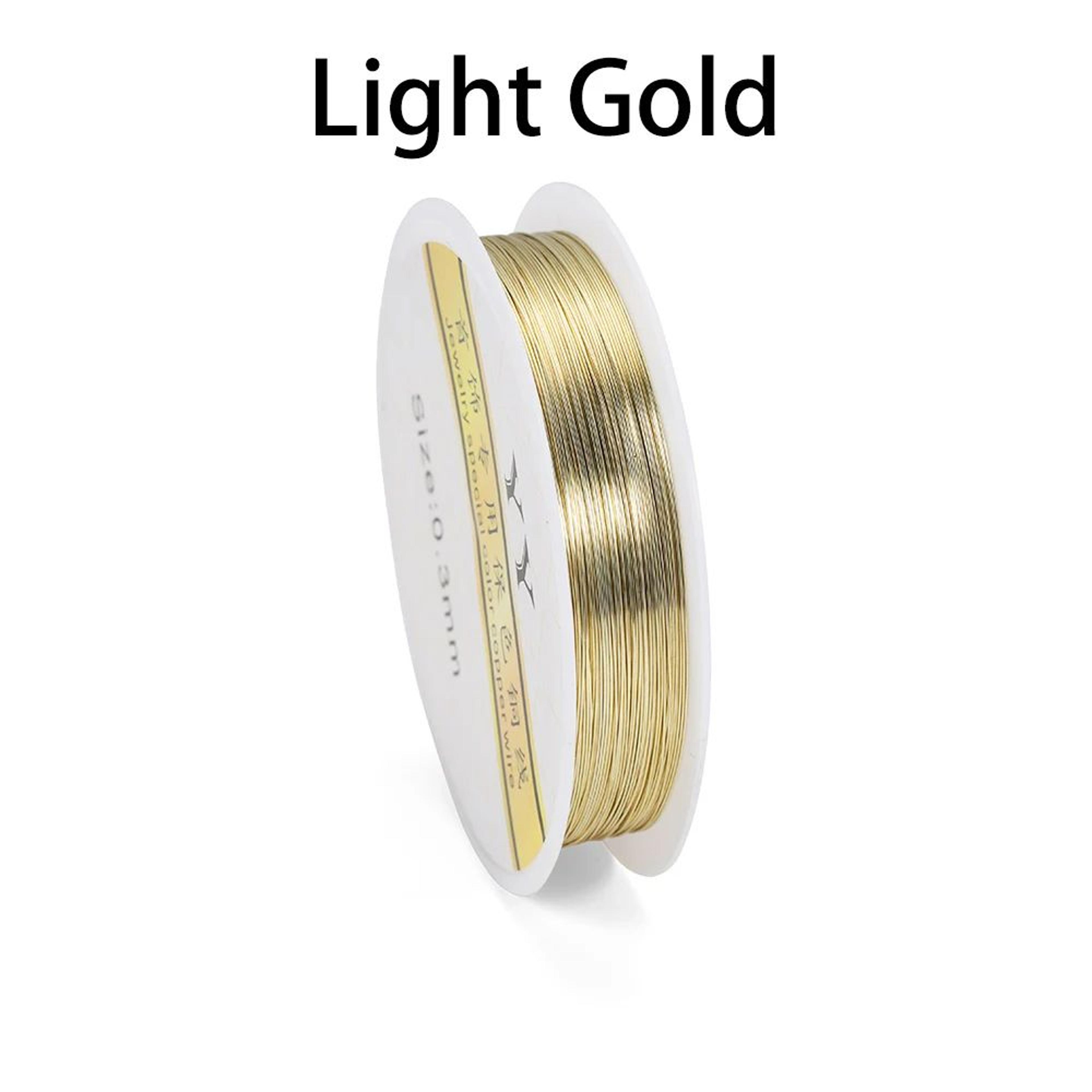 GoldPlated Beading Wire Copper Cord Roll 0210mm For DIY Jewelry Making 8