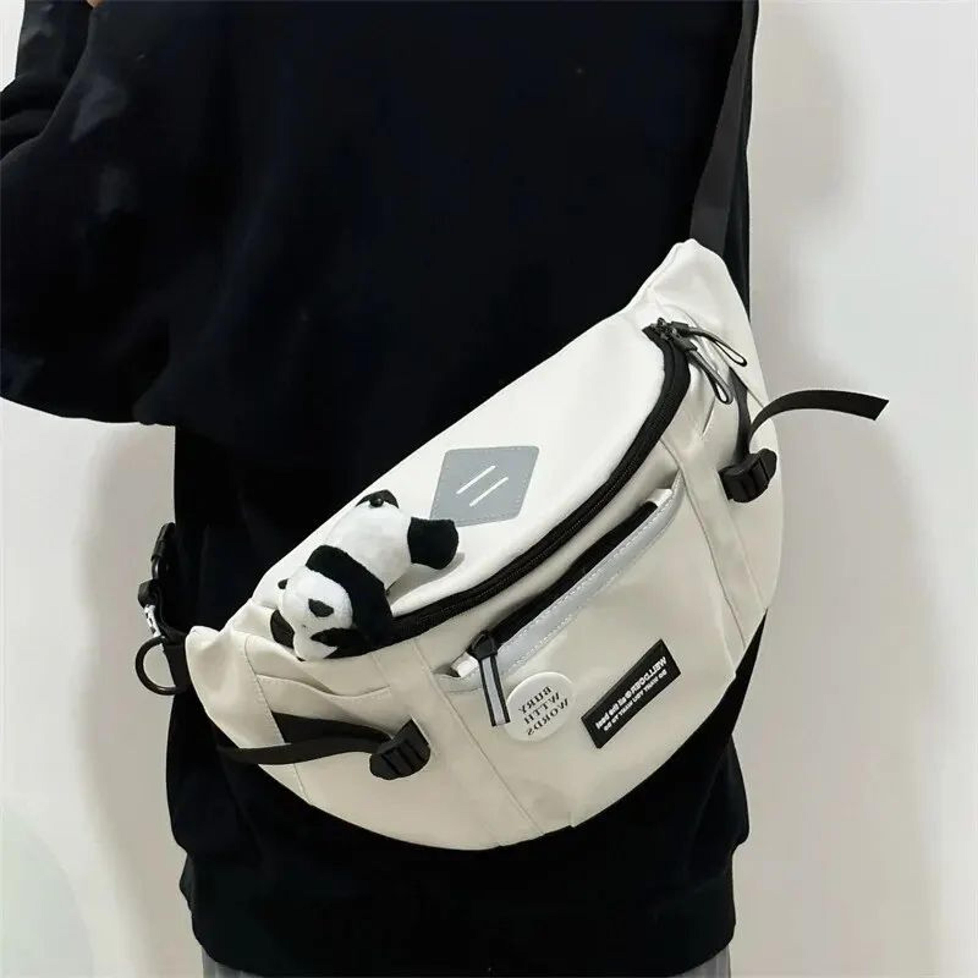 Harajuku Reflective Chest Bag  Unisex Streetwear Sling  Waist Bag 1