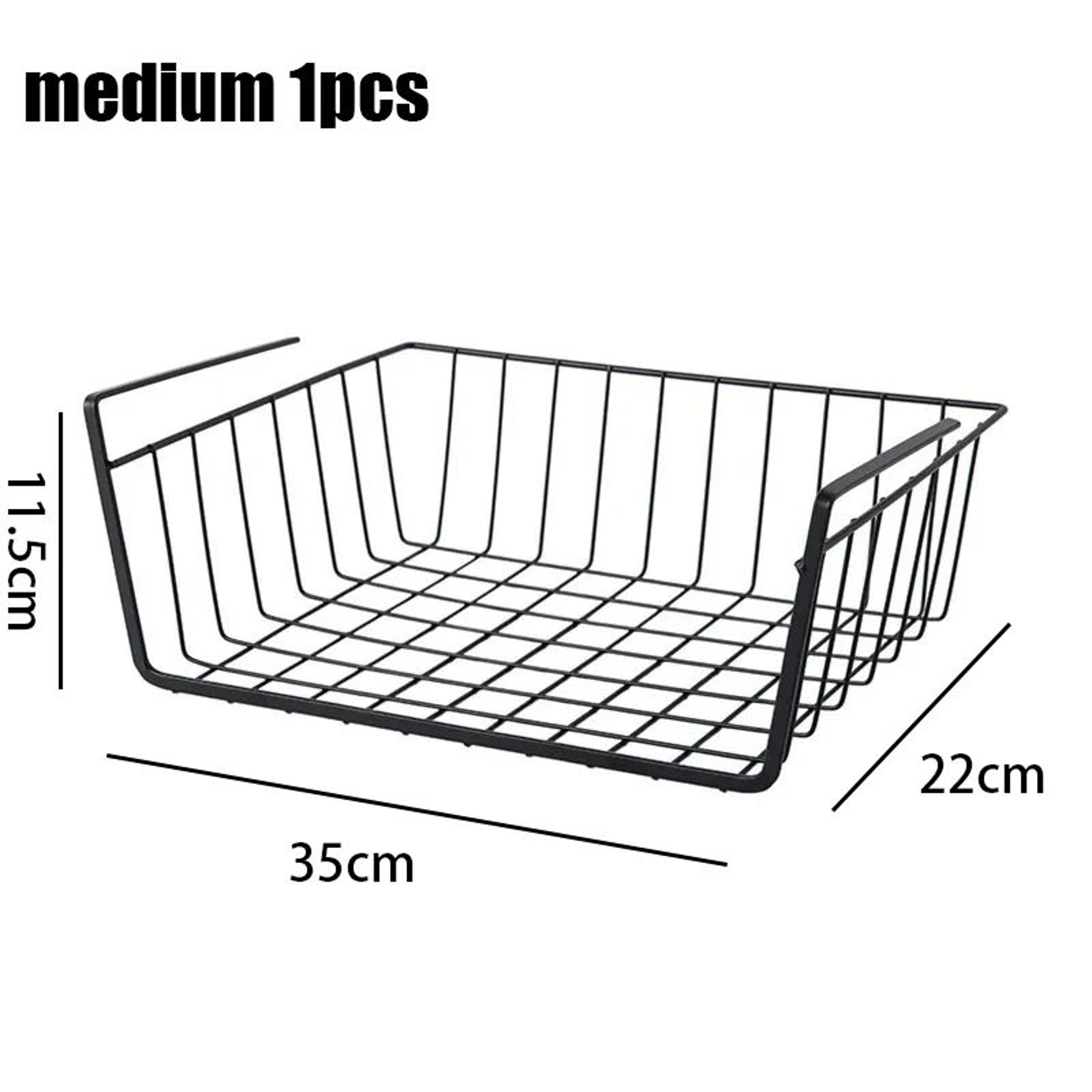 MultiFunctional Under Shelf Basket Hanging Storage Basket For Kitchen  Bathroom Perforated Metal 9