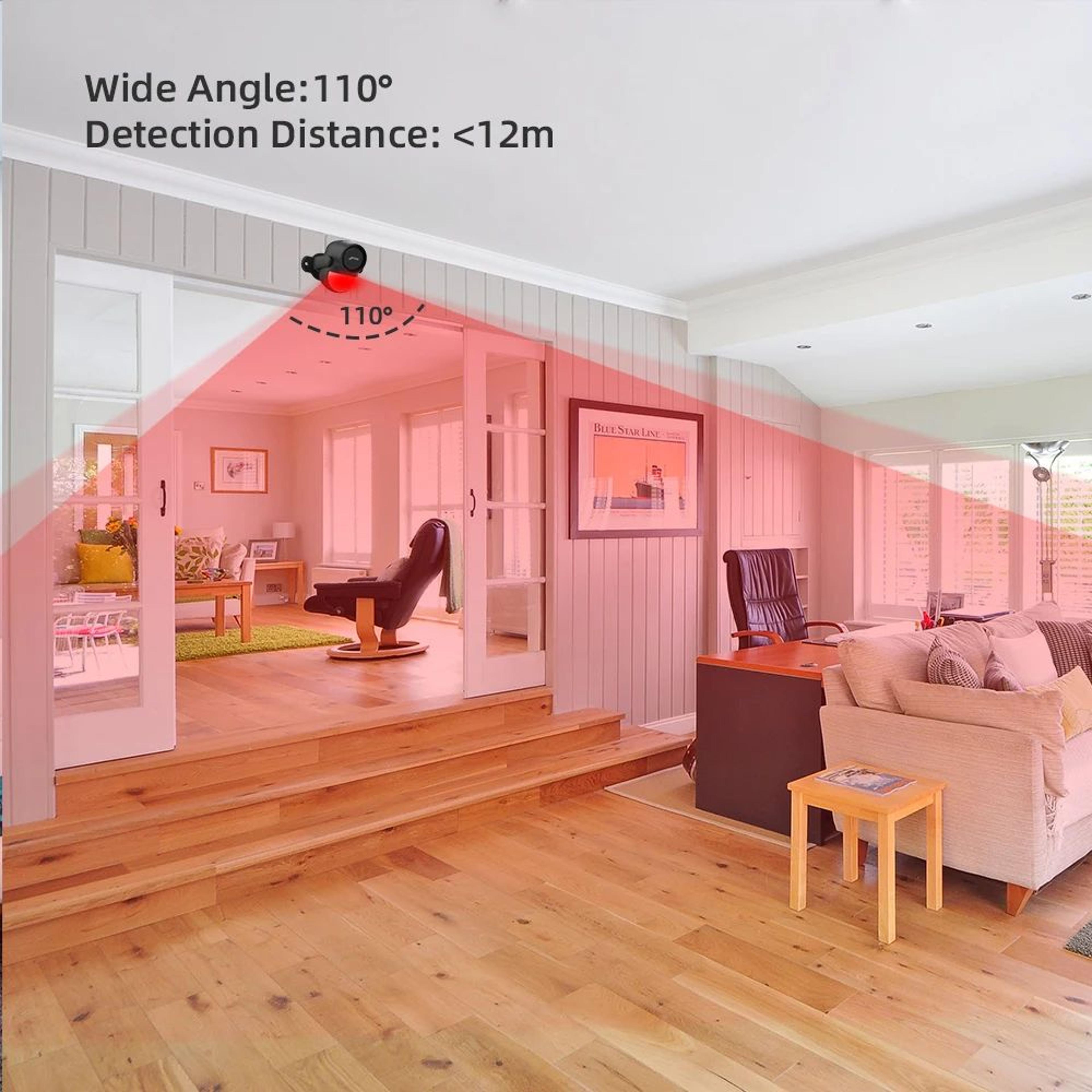 CPVAN Wireless Motion Sensor Alarm 433MHz PIR Detector With 125dB Siren For Home Security 4