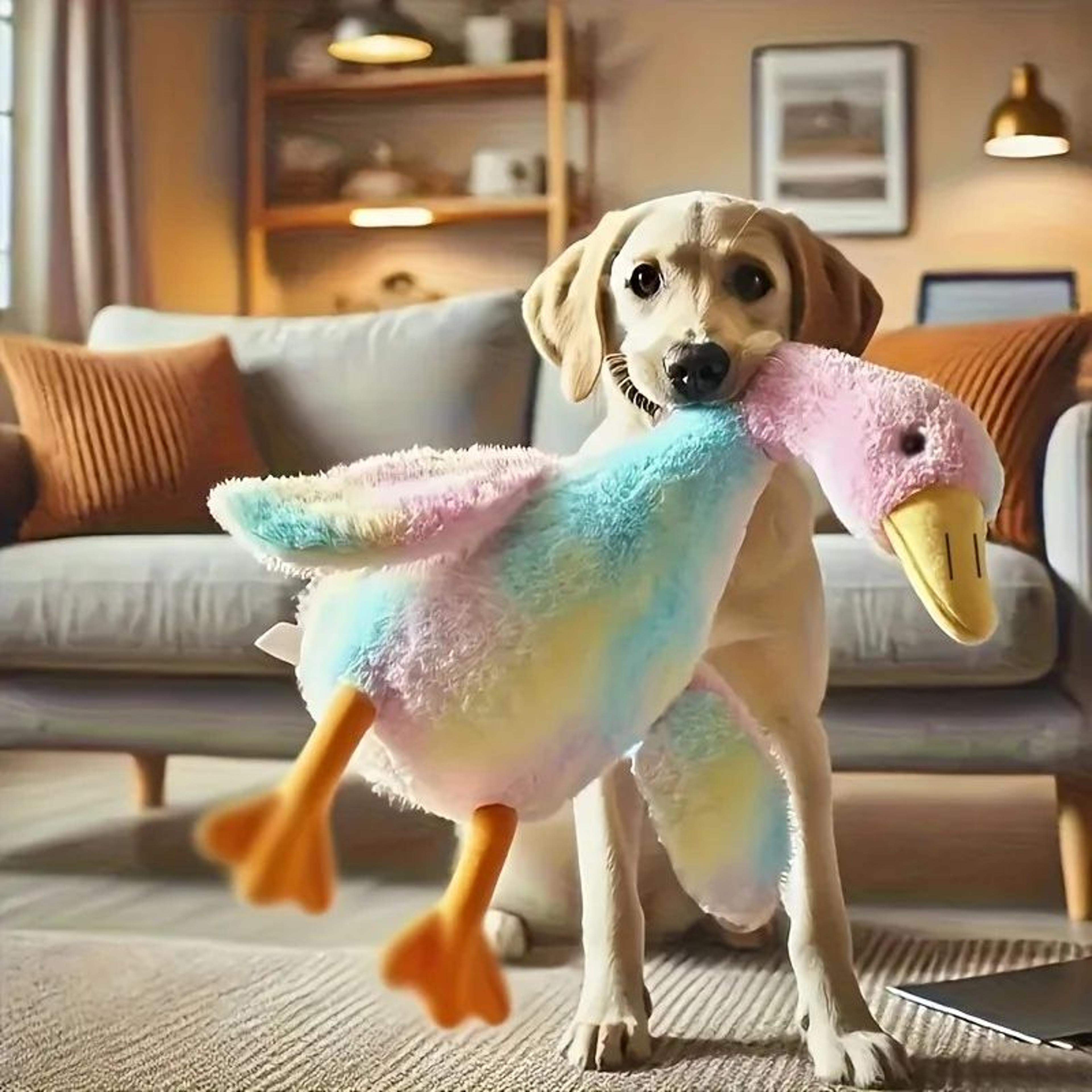 Calming Duck Plush Pet Toy 20 In  Soft Duck Plush Dog Toy For Anxiety Relief  Cuddles 4