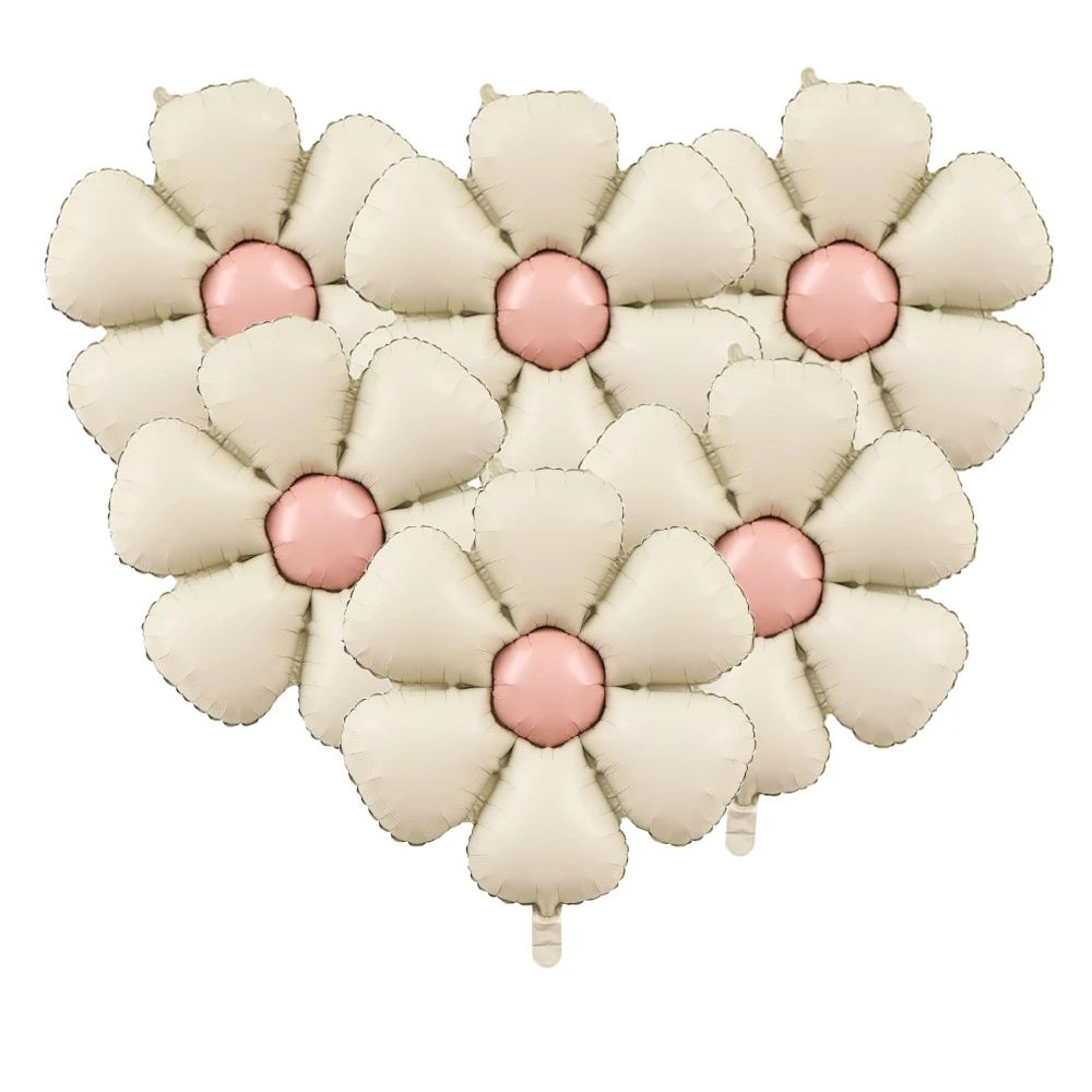 Matte Pink Daisy Foil Balloon Set 6pcs Large Party Decor For Baby Shower  Birthdays 4